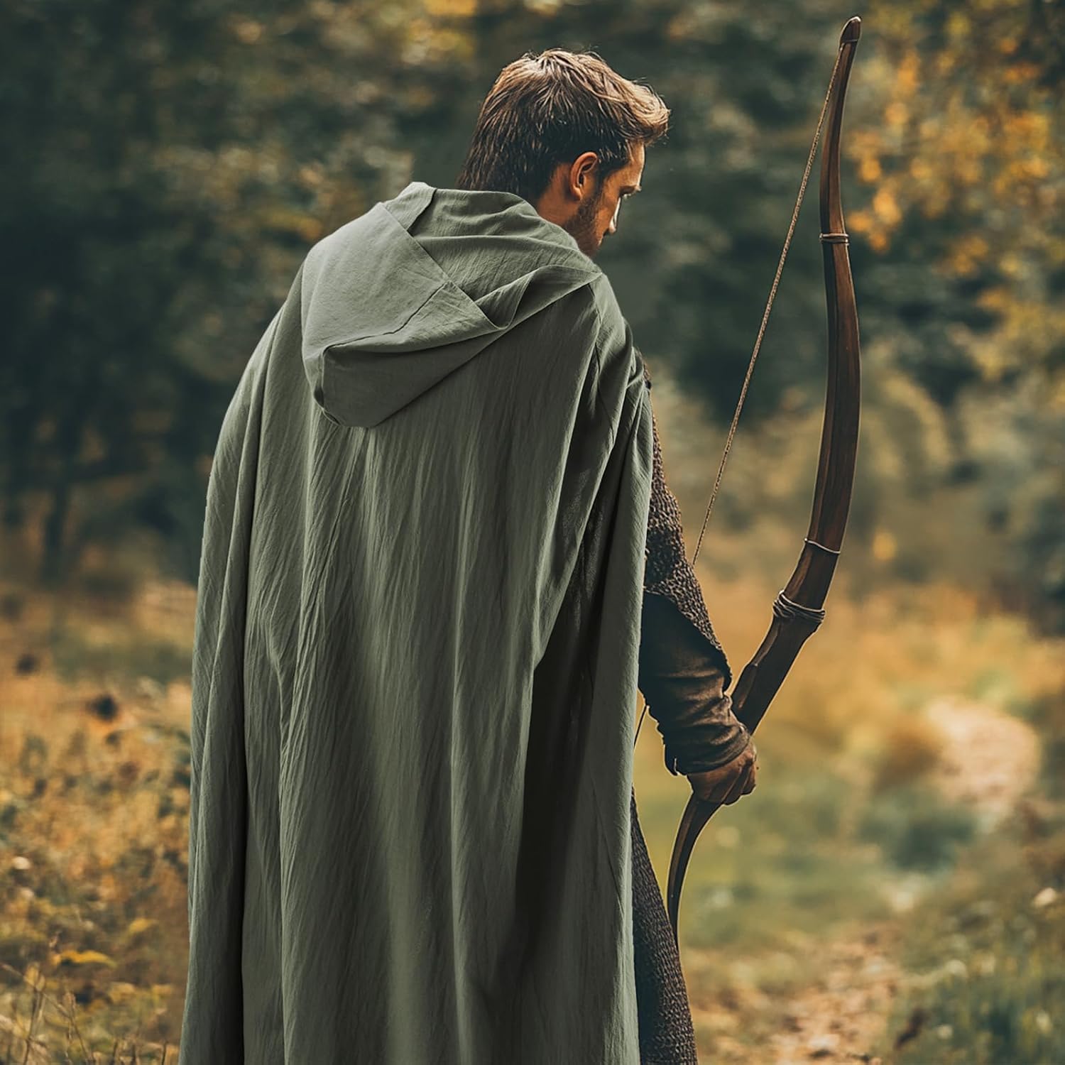 Thumbnail 4 de Ibeauti Renaissance Hooded Cloak, 100% Cotton Medieval Costume Cape