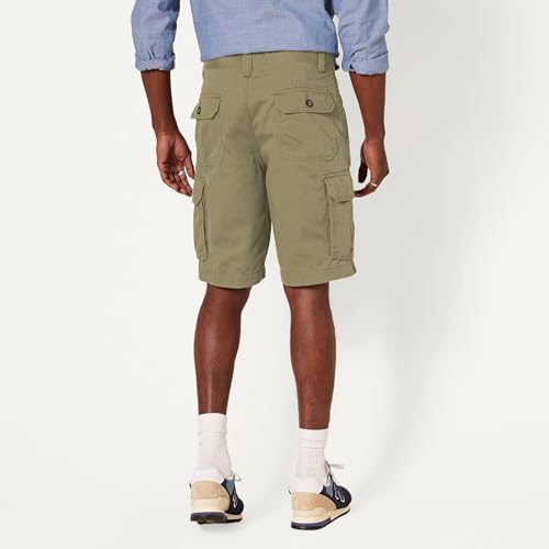 Detalle de Amazon Essentials Pantalones Cortos Cargo de Corte Clásico para Hombre (25 cm) en Marrón Caqui, 40W