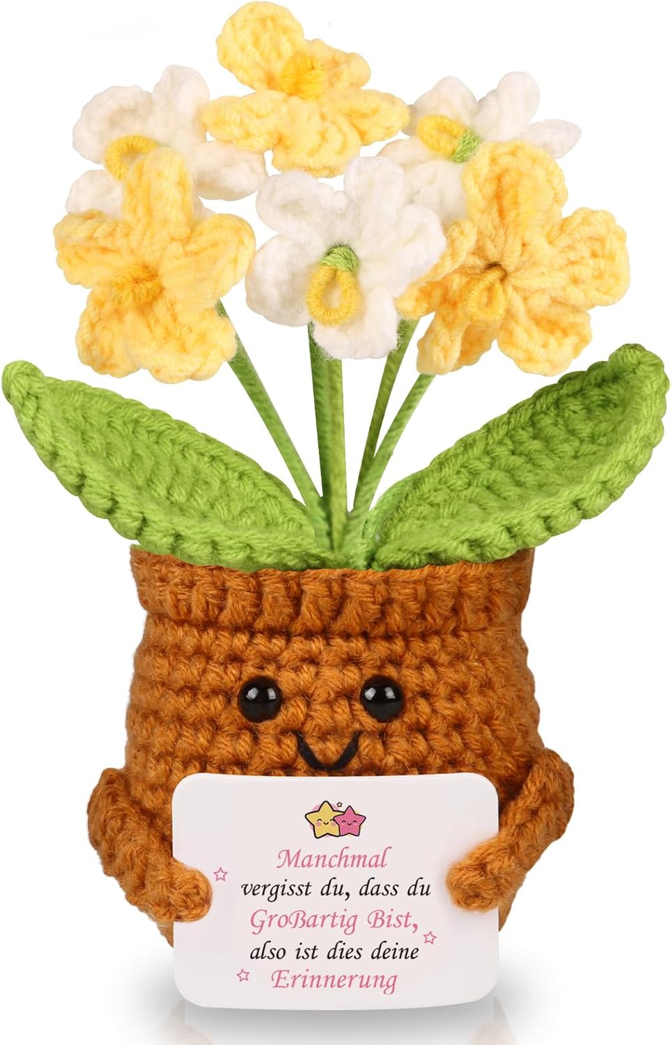 Detalle de Gestricktes Vergissmeinnicht als Glücksbringer