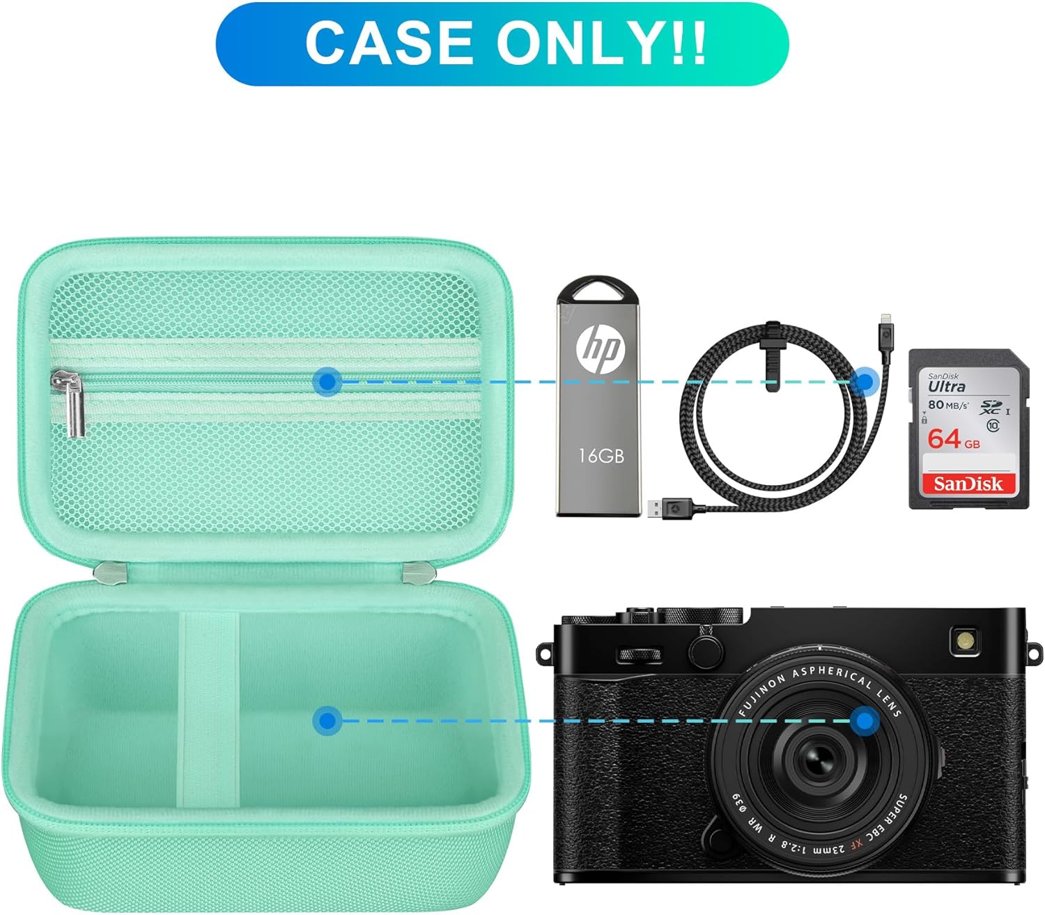 Thumbnail 2 de BOVKE carrying case for Fujifilm X100V