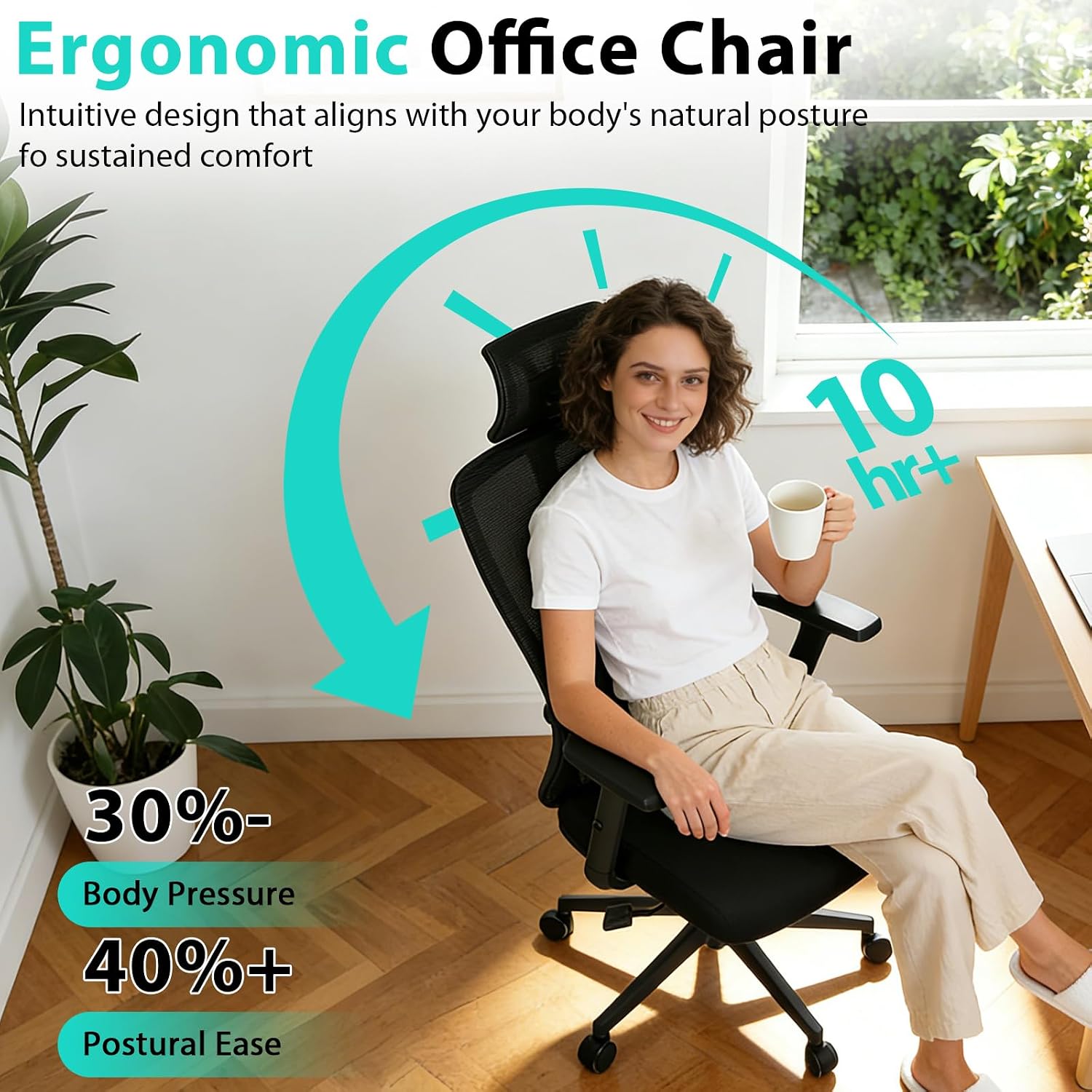 Thumbnail 6 de Durrafy D-03 ergonomic office chair 150kg