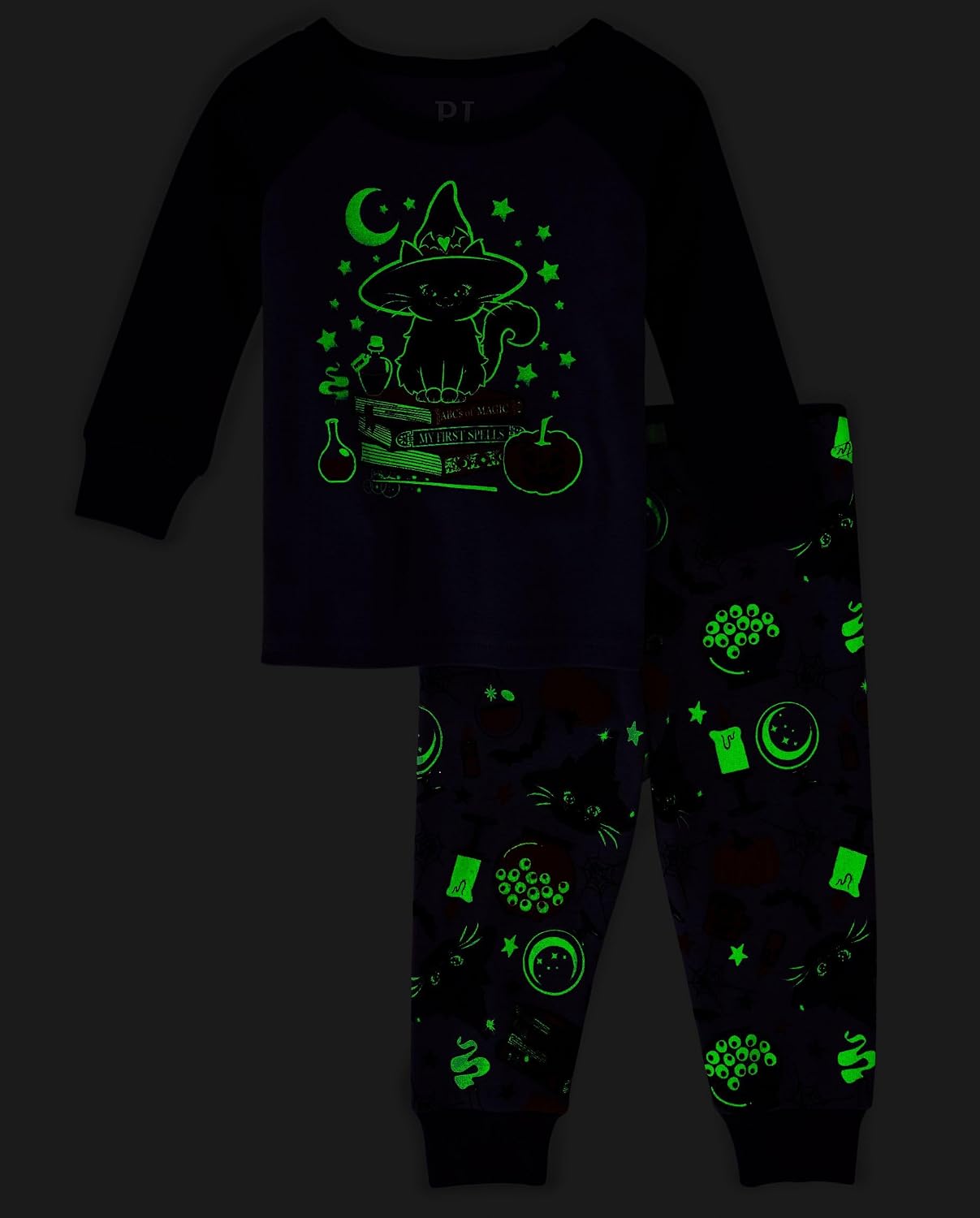 Thumbnail 1 de The Children's Place Baby and Kids' Halloween Pajama Set, Cotton Glow Cat