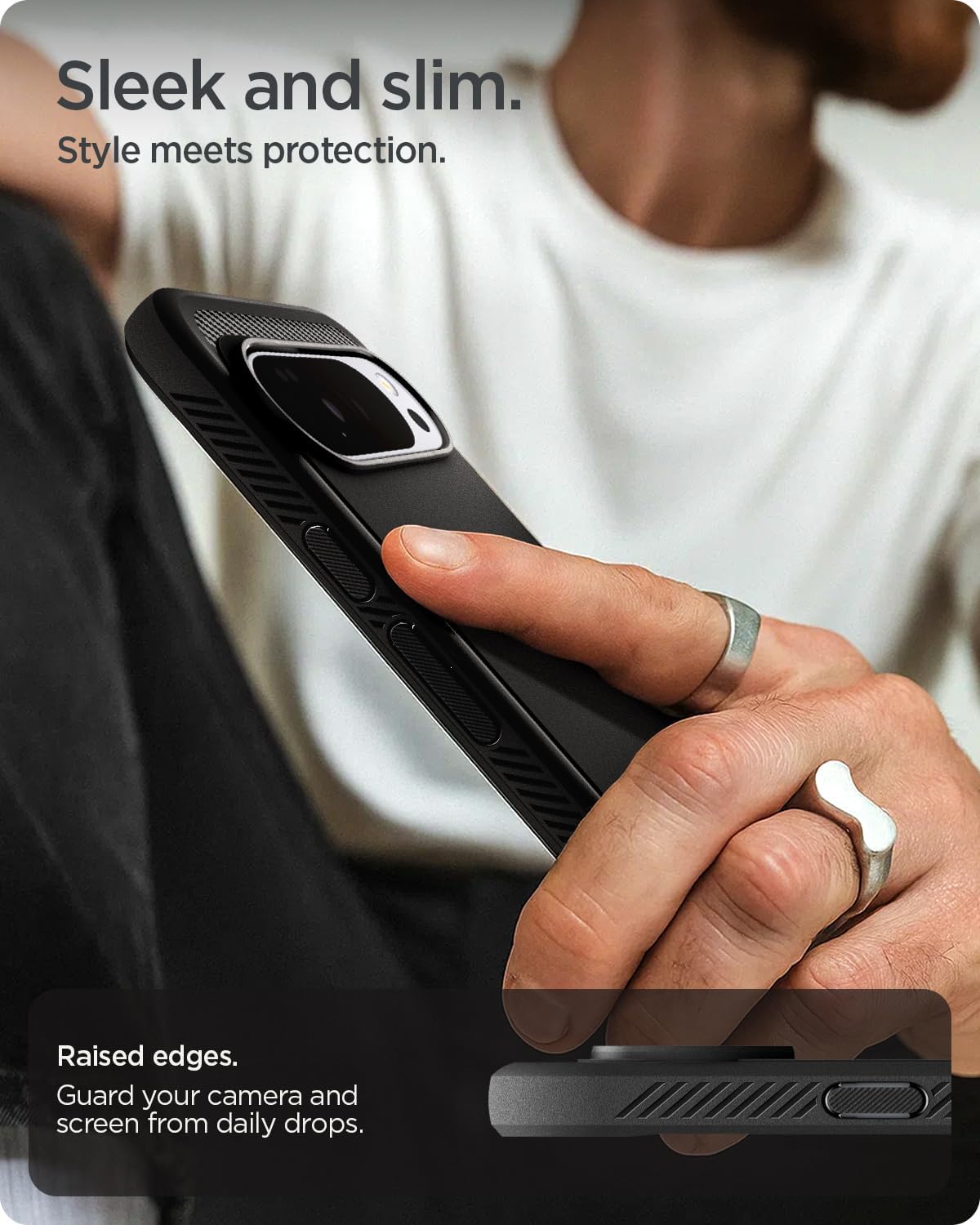 Thumbnail 5 de Spigen Cover Rugged Armor MagFit per Google Pixel 10 Pro XL – Supporto MagSafe e PixelSnap, Nero opaco