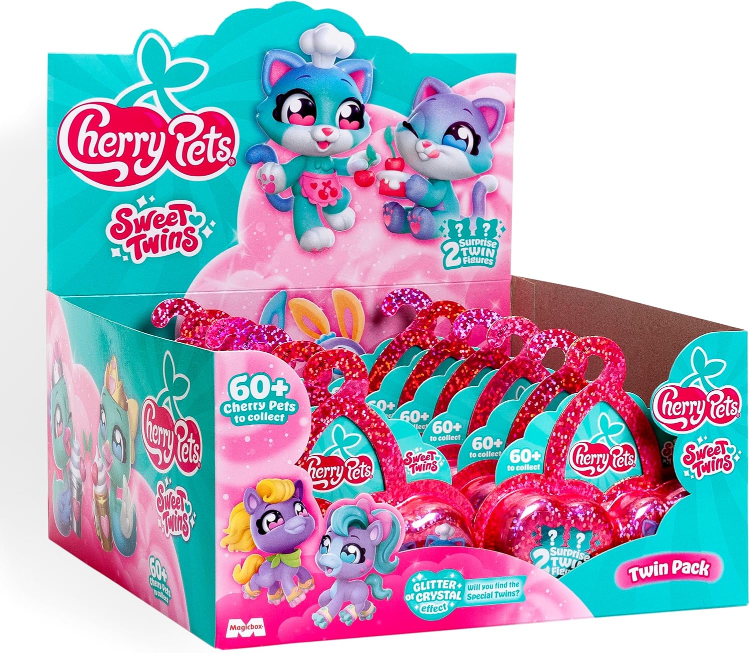 Detalle de Cherry Pets PCP1D – display figurek kolekcjonerskich, 12 dwupaków, 24 figurki