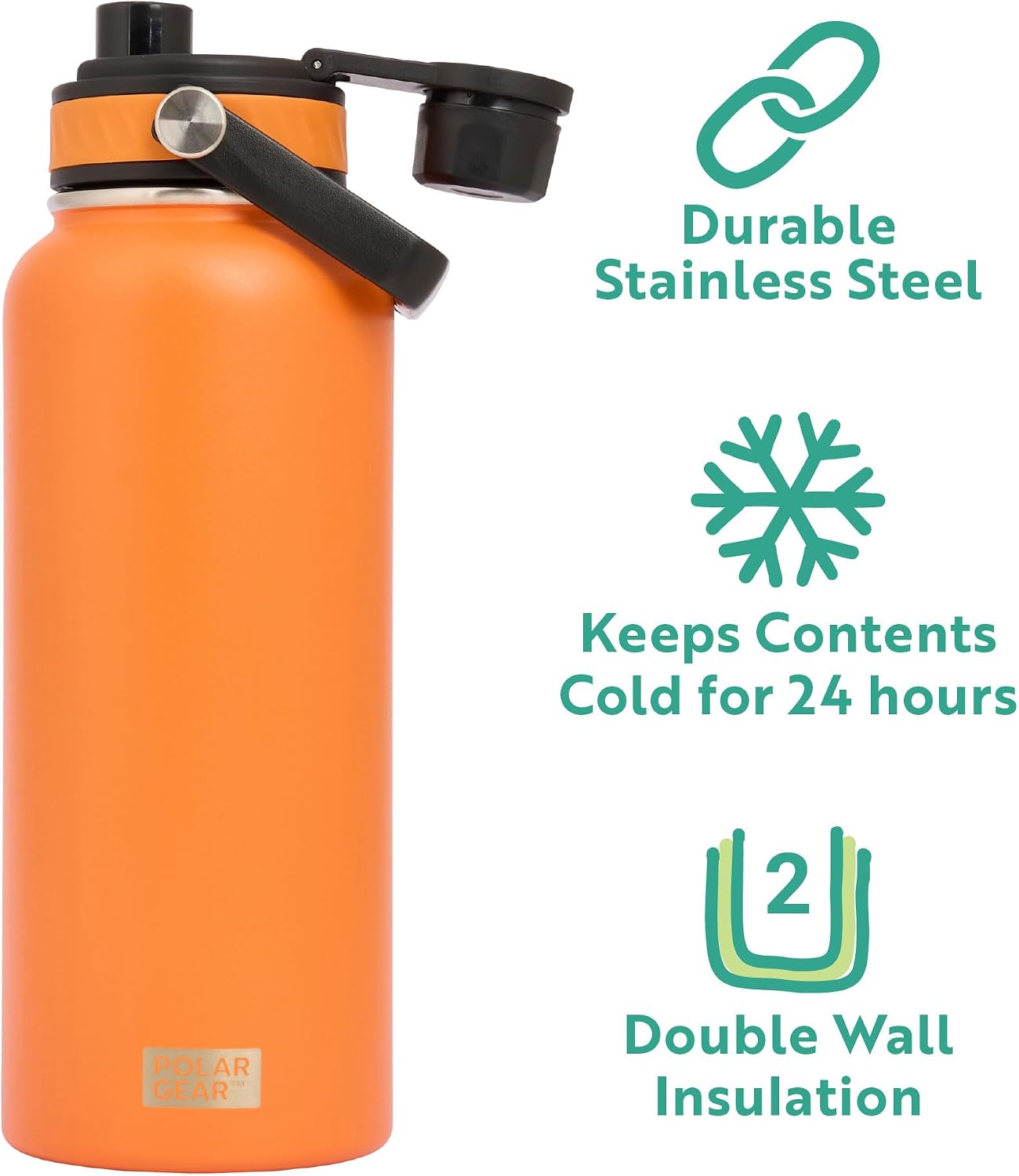 Detalle de Polar Gear Hydra Venture 1L Stainless Steel Water Bottle: a practical daily and outdoors companion