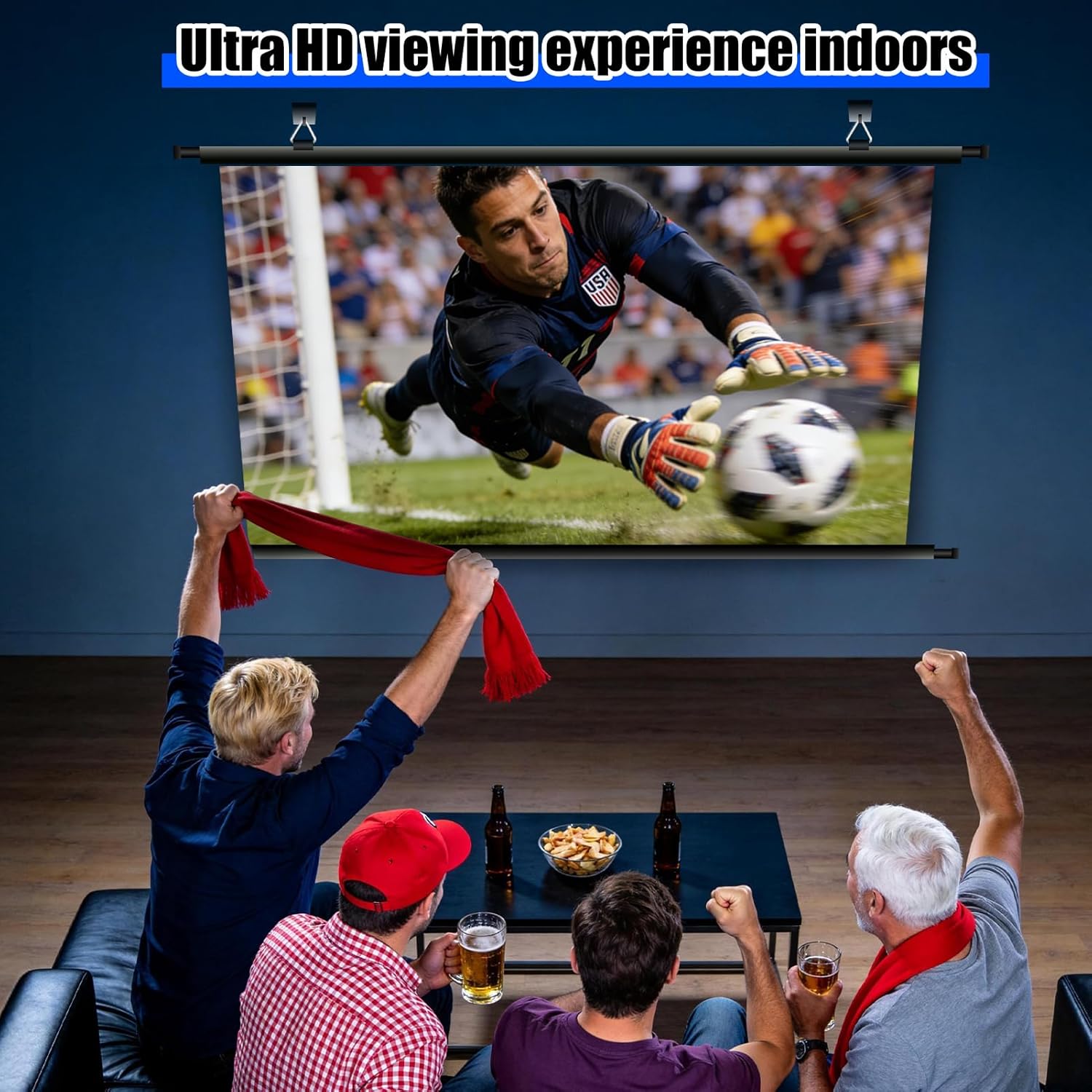 Thumbnail 1 de XIAOHUI 84 inch Portable ALR Projector Screen for Indoor and Outdoor Use