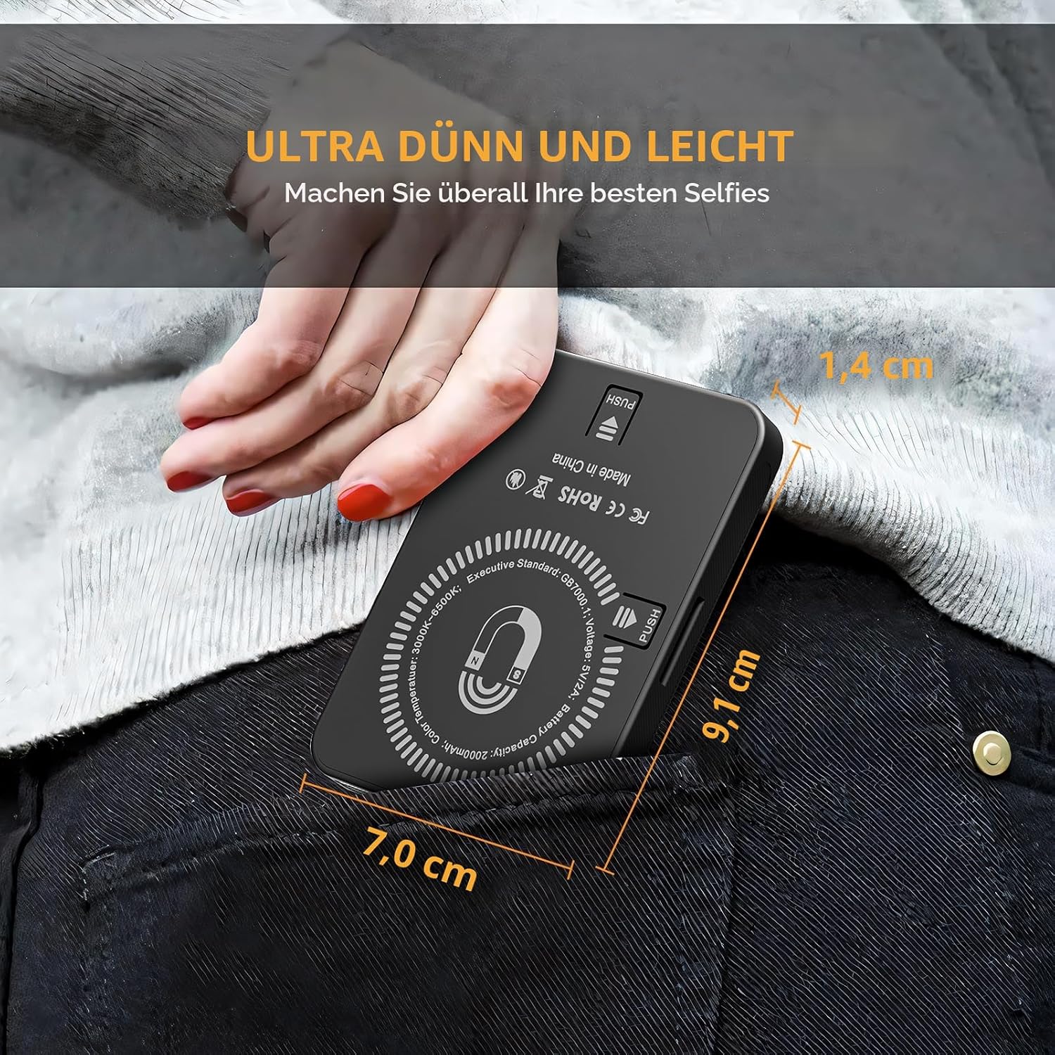 Thumbnail 5 de Magnetic Selfie Licht 128 LED, 3000–6500K Fotolicht