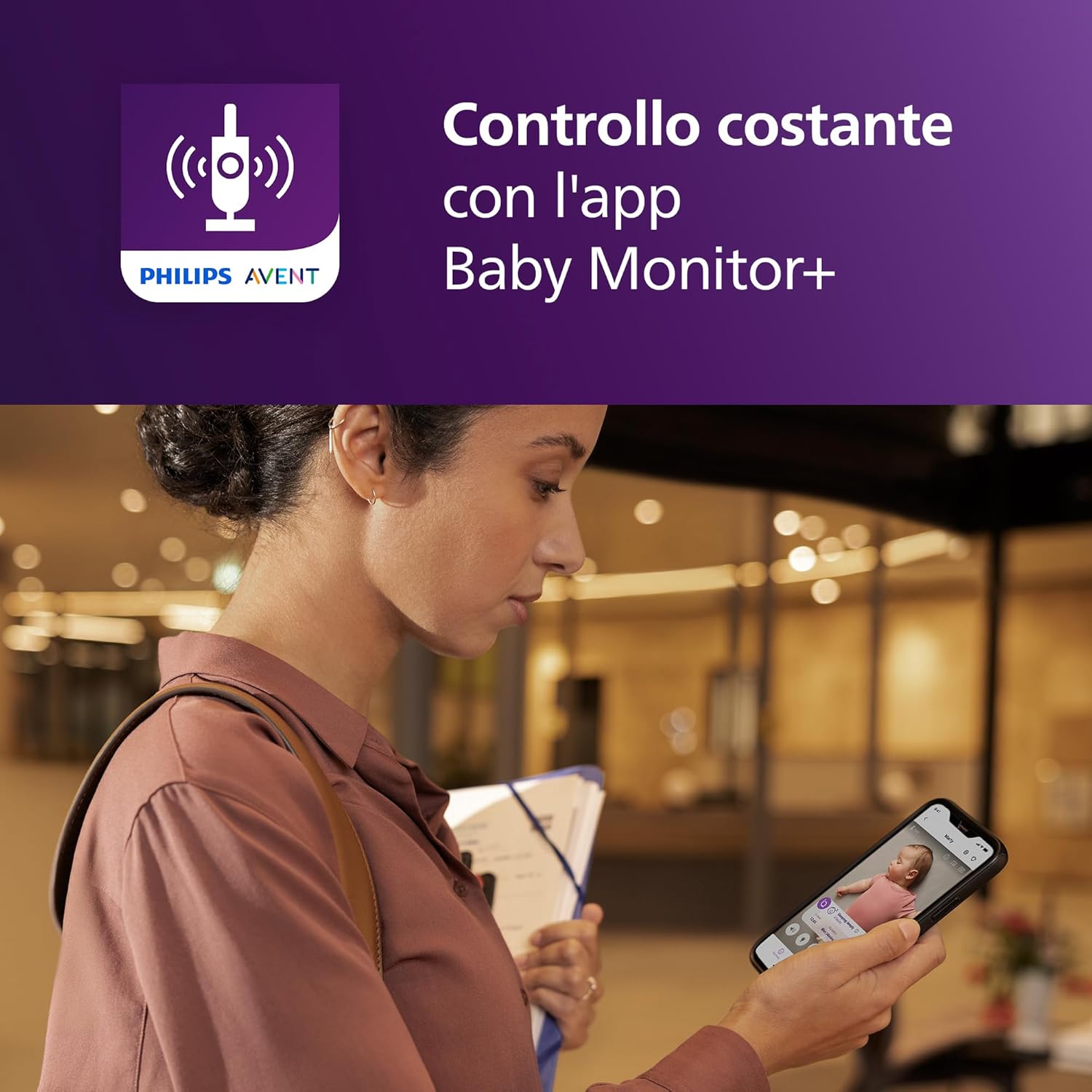 Thumbnail 4 de Philips Avent Premium Connected Baby Monitor SCD973/26: monitor per sonno e respirazione con IA e app