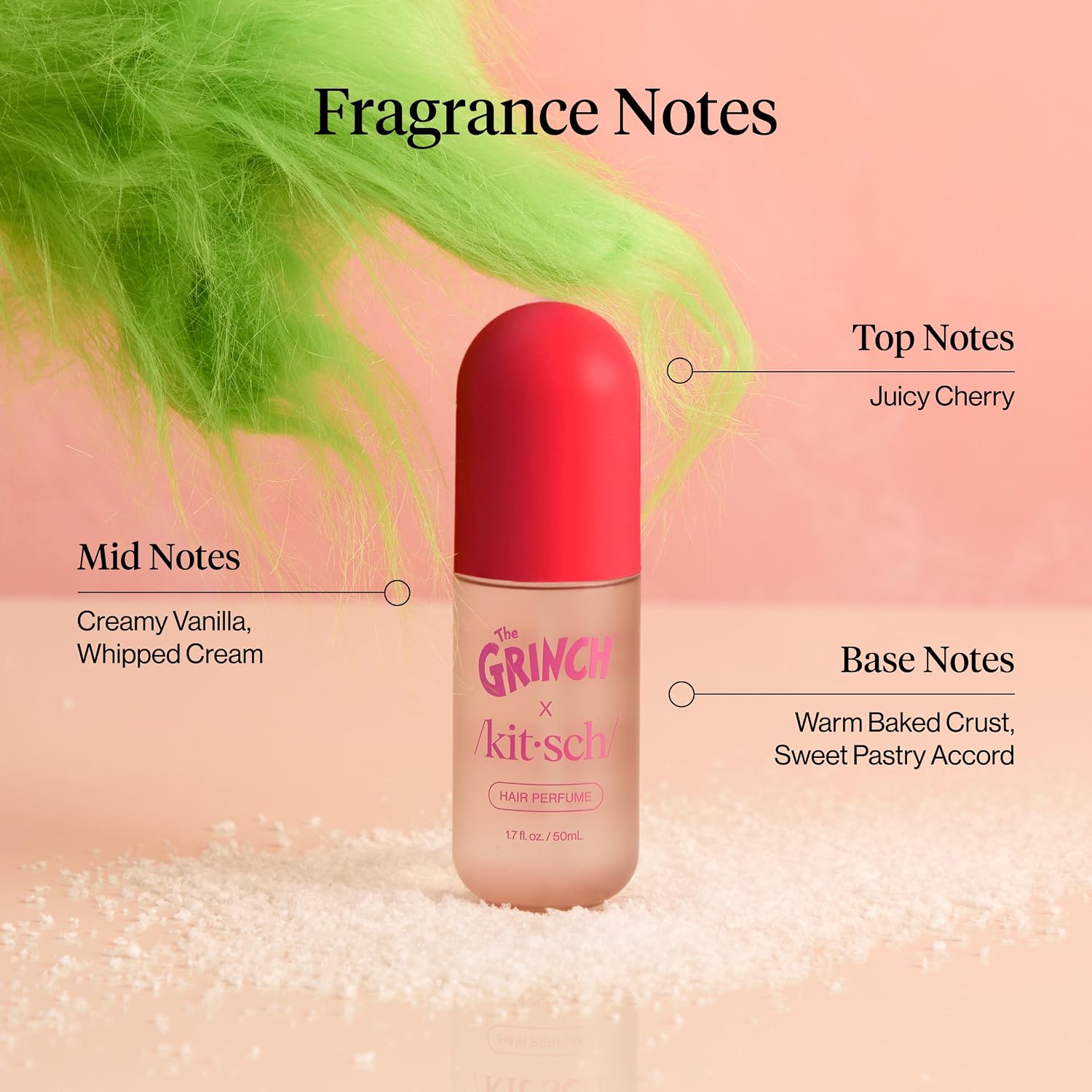 Detalle 1 de Kitsch The Grinch x Cindy-Lou Hair Perfume Duo, 50 mL & 20 mL, Two Scents