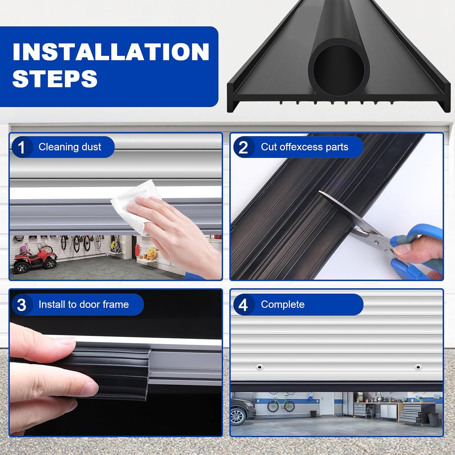 Detalle 2 de DGSL 23 Garage Door Bottom Seal, 5/16 T-End Rubber, 16 ft