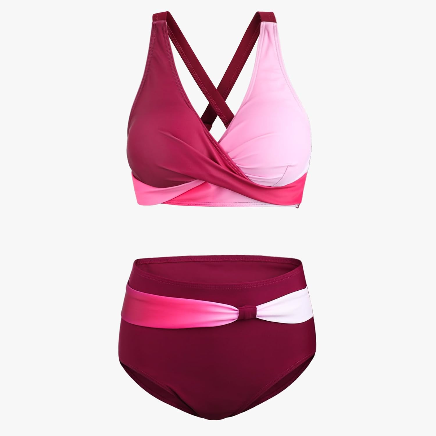 Thumbnail 3 de Adigaber Damen Bikini Badeanzug V-Ausschnitt