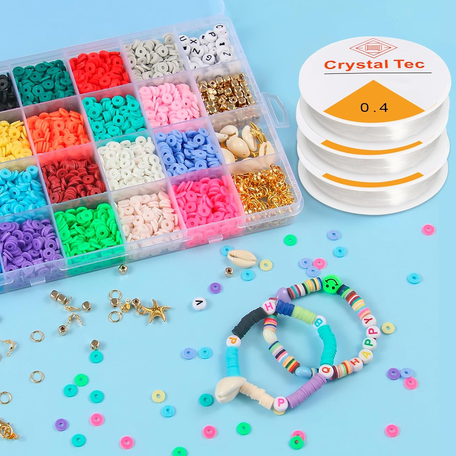 Thumbnail 4 de Cinta Elástica Transparente Nylon para Pulseras - 6 Rollos 🎨