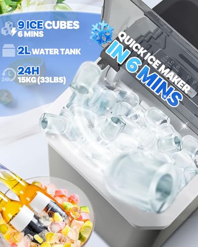 Detalle 2 de Evolpor Ice Maker Machine Countertop: Fast, Flexible Ice for Home and On the Go