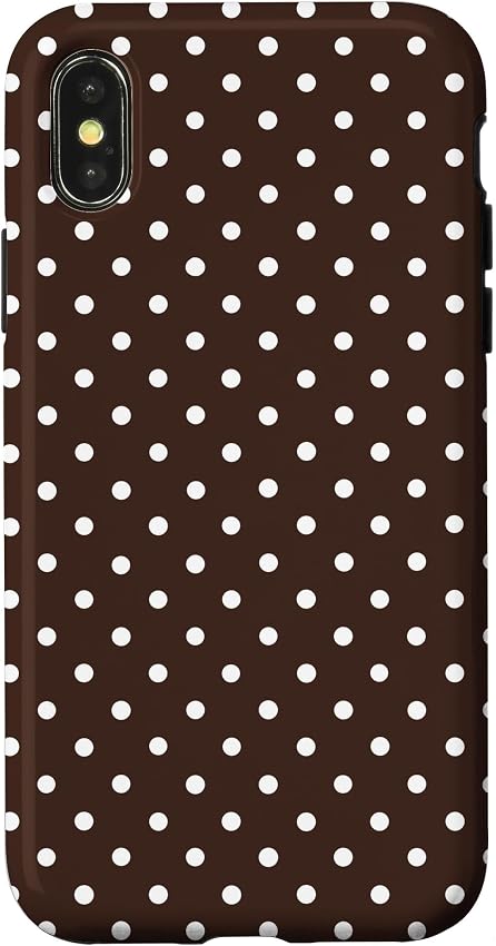 Thumbnail 6 de Motif à pois marron blanc pour iPhone 16 Pro