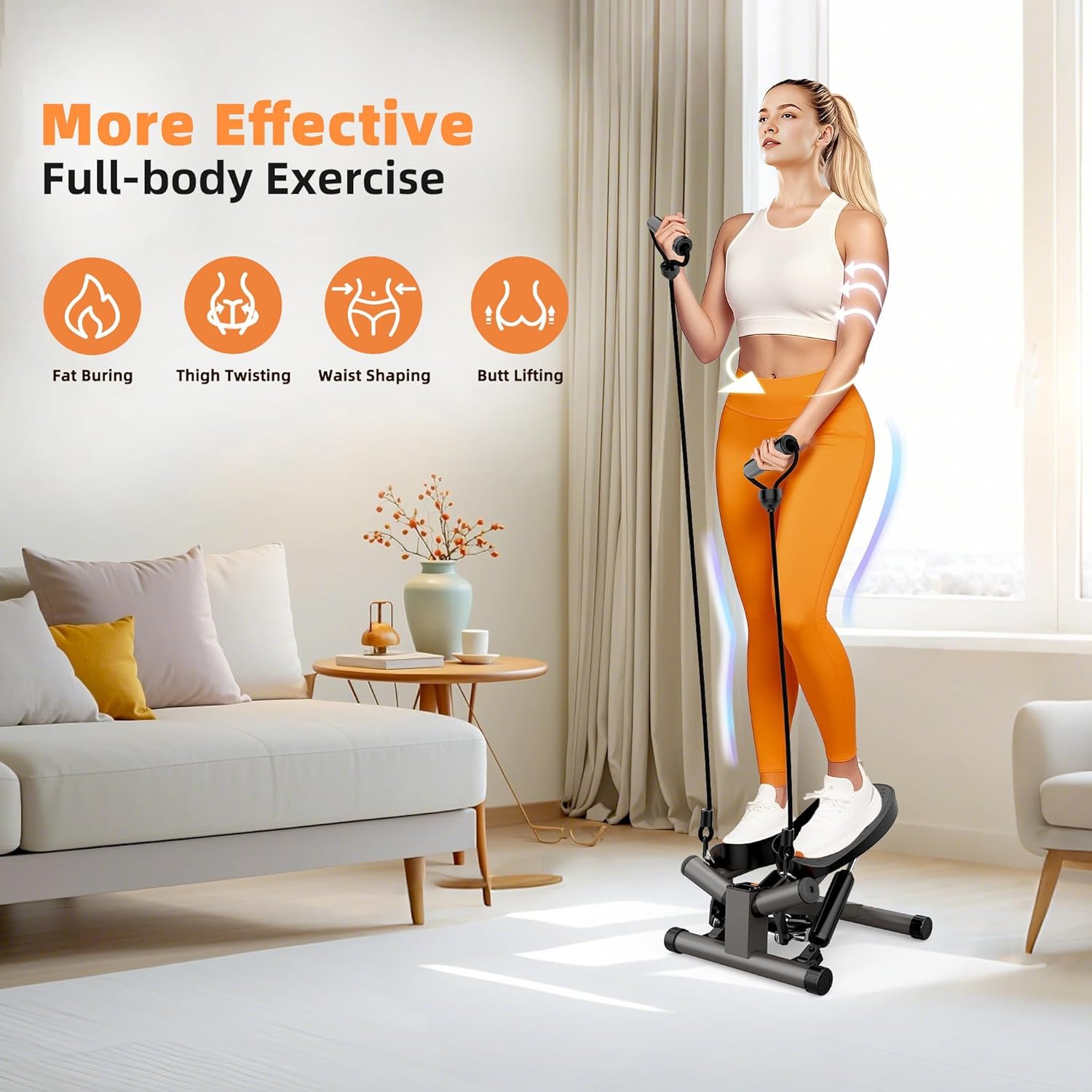 Thumbnail 3 de Niceday Mini Stepper with LCD Monitor and Bands 🏋️♀