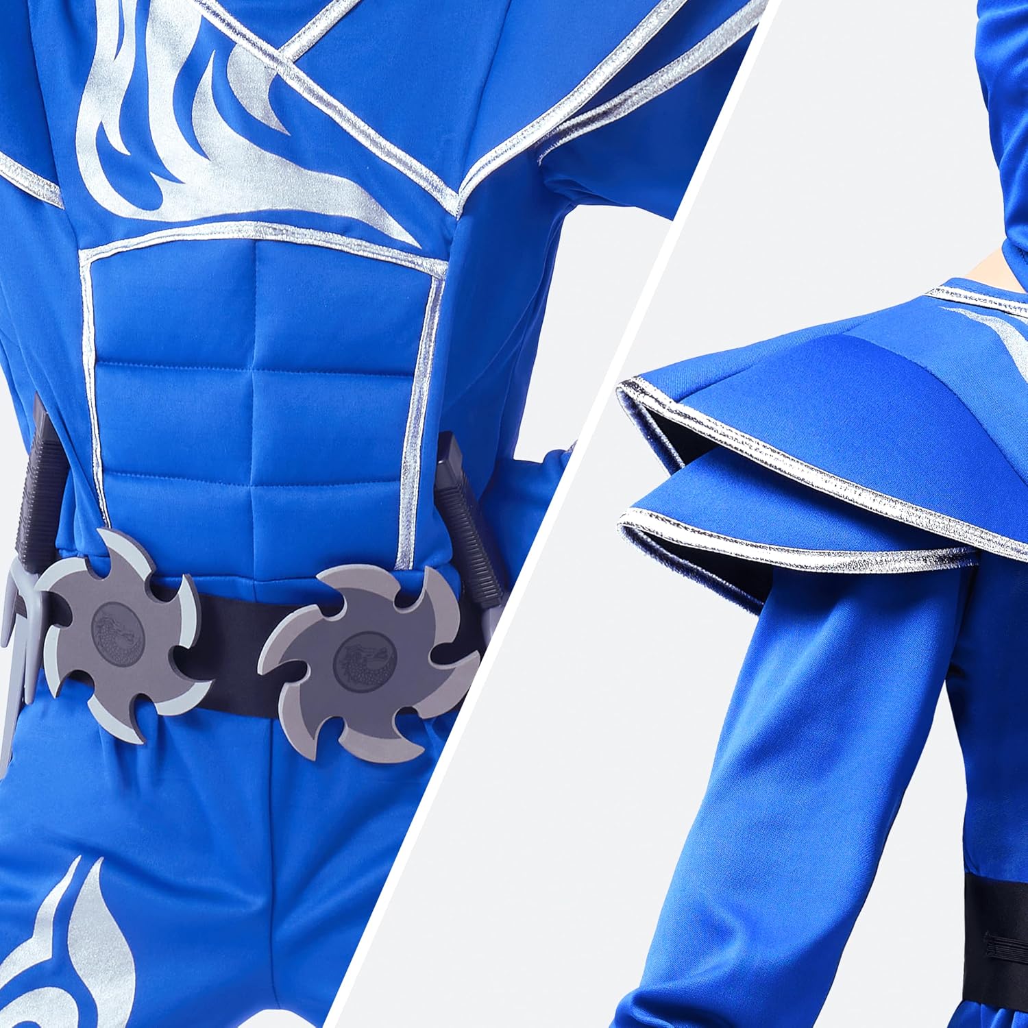 Detalle 1 de Spooktacular Creations Blue Ninja Stealth Flame Costume - Child Costume Set