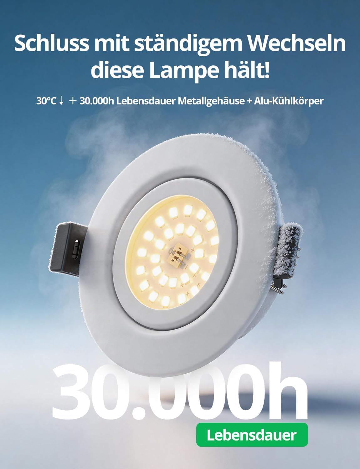 Thumbnail 3 de Bojim FL087 led-inbouwspots, 4,7 W, IP44, 4000 K, set van 6