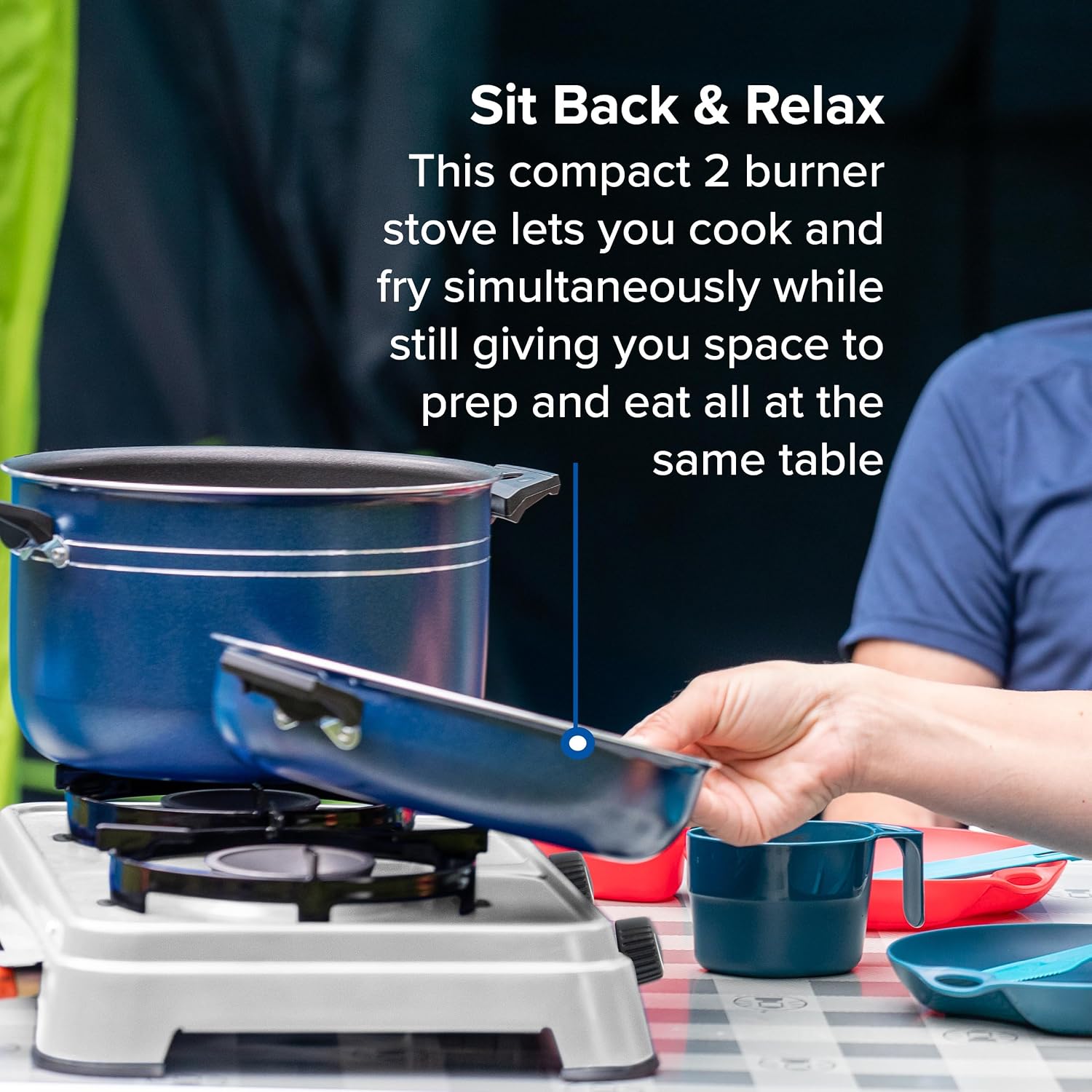 Detalle de Campingaz Camping Cook CV 2-Burner gas stove
