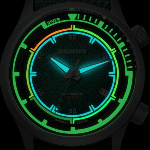 Thumbnail 4 de BERNY Automatic Diving Watch for Men with ST1612 Movement