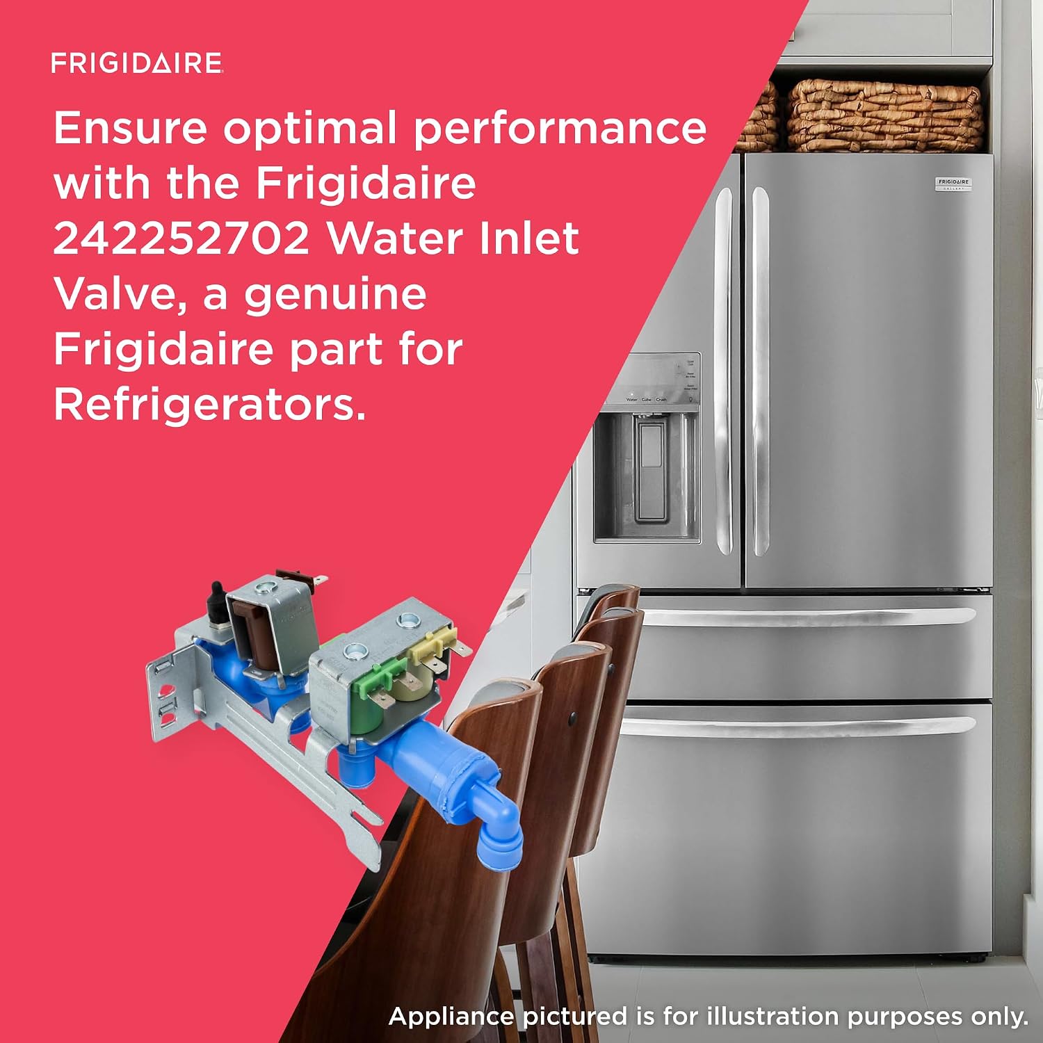 Detalle de Frigidaire refrigerator water inlet valve 242252702