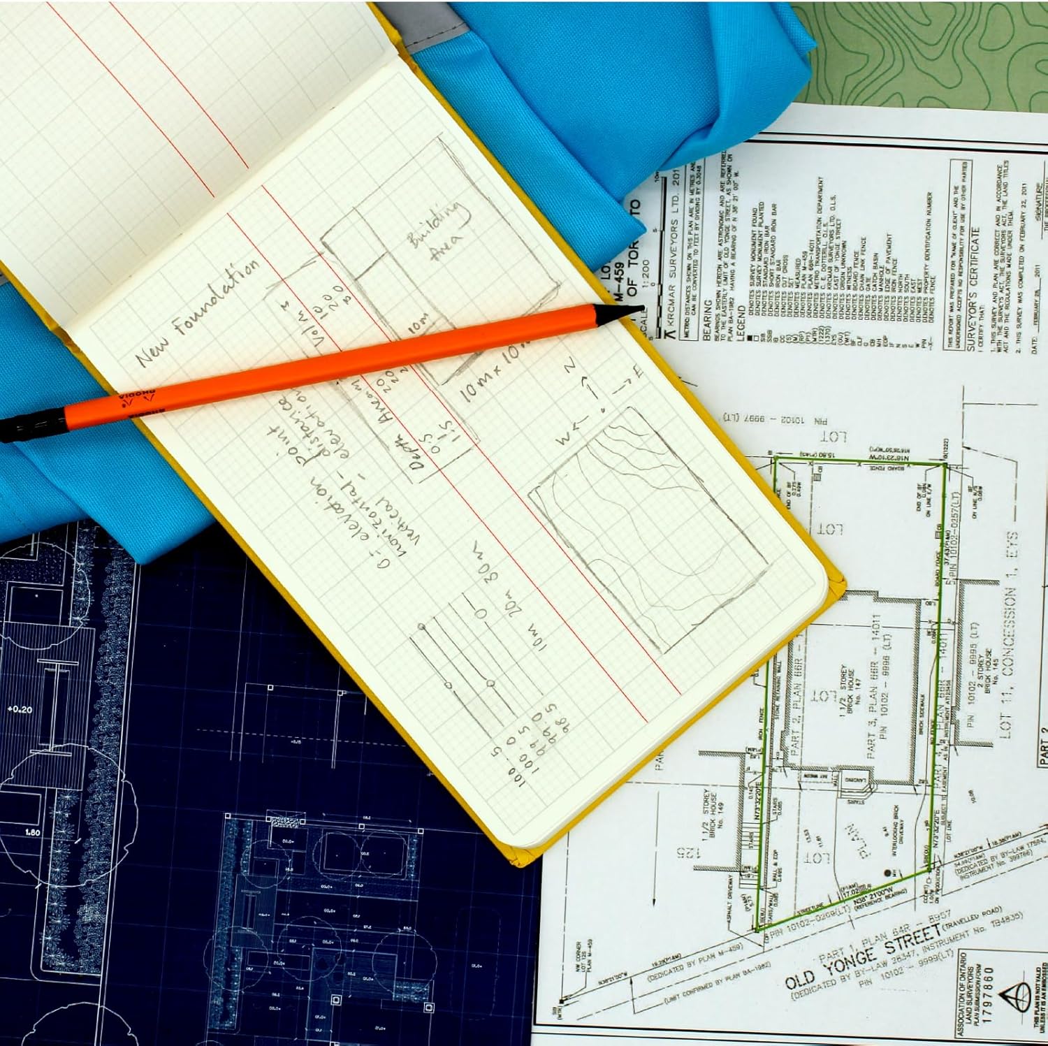 Thumbnail 4 de Exacompta Chartwell Casebound Field Survey Book 106 x 165mm (Ref 2256Z) – Excellent Wet Strength, Outdoor Ready