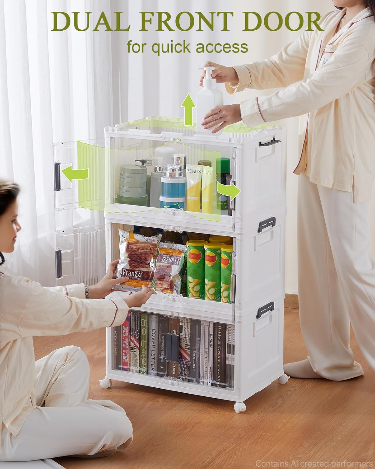 Thumbnail 6 de OlarHike 144QT Lockable Storage Bin 3-pack