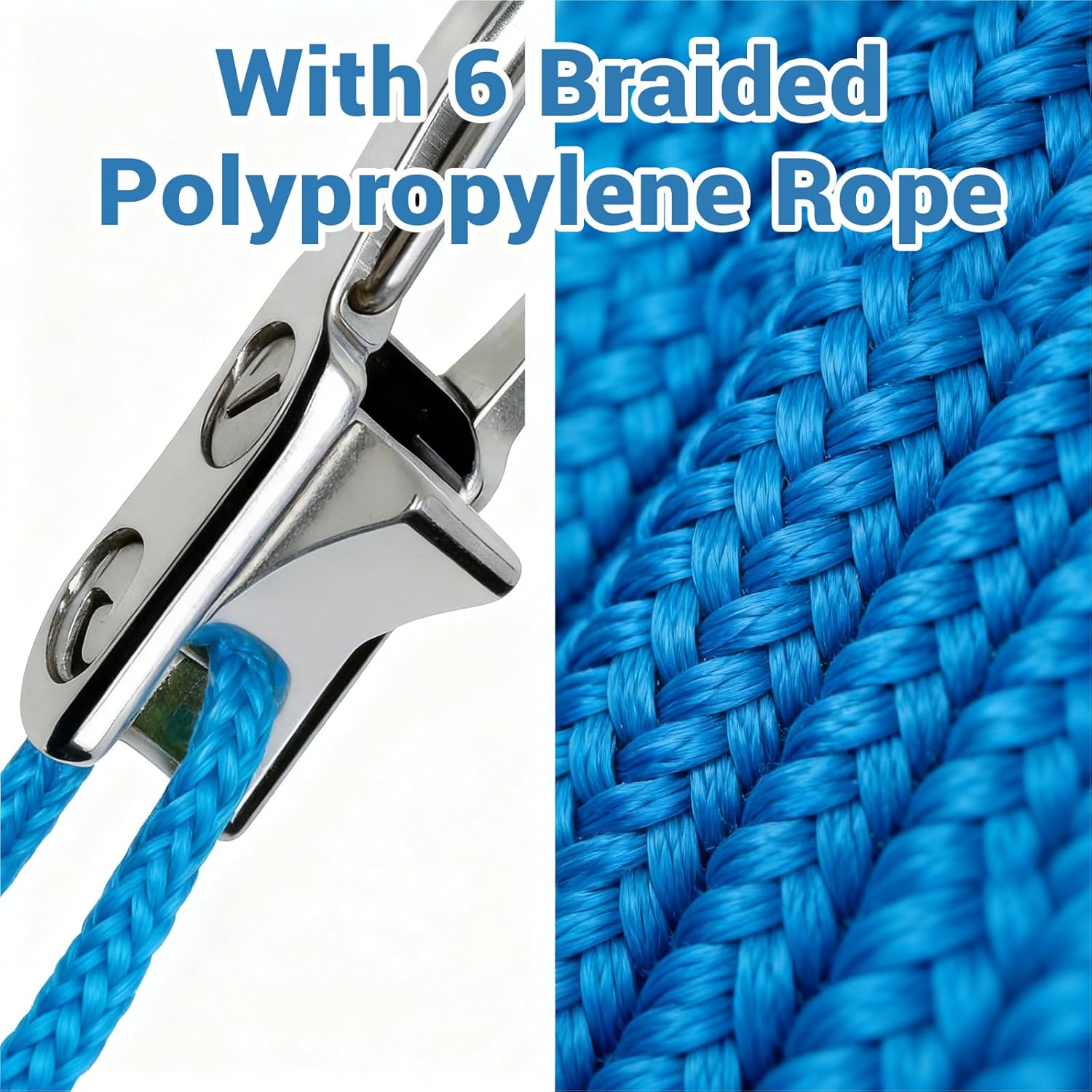 Thumbnail 5 de 6-Pack Retractable Rope Tie-Downs with Roller Tensioner (Nylon Blend) for Camping, Boating & Home Storage