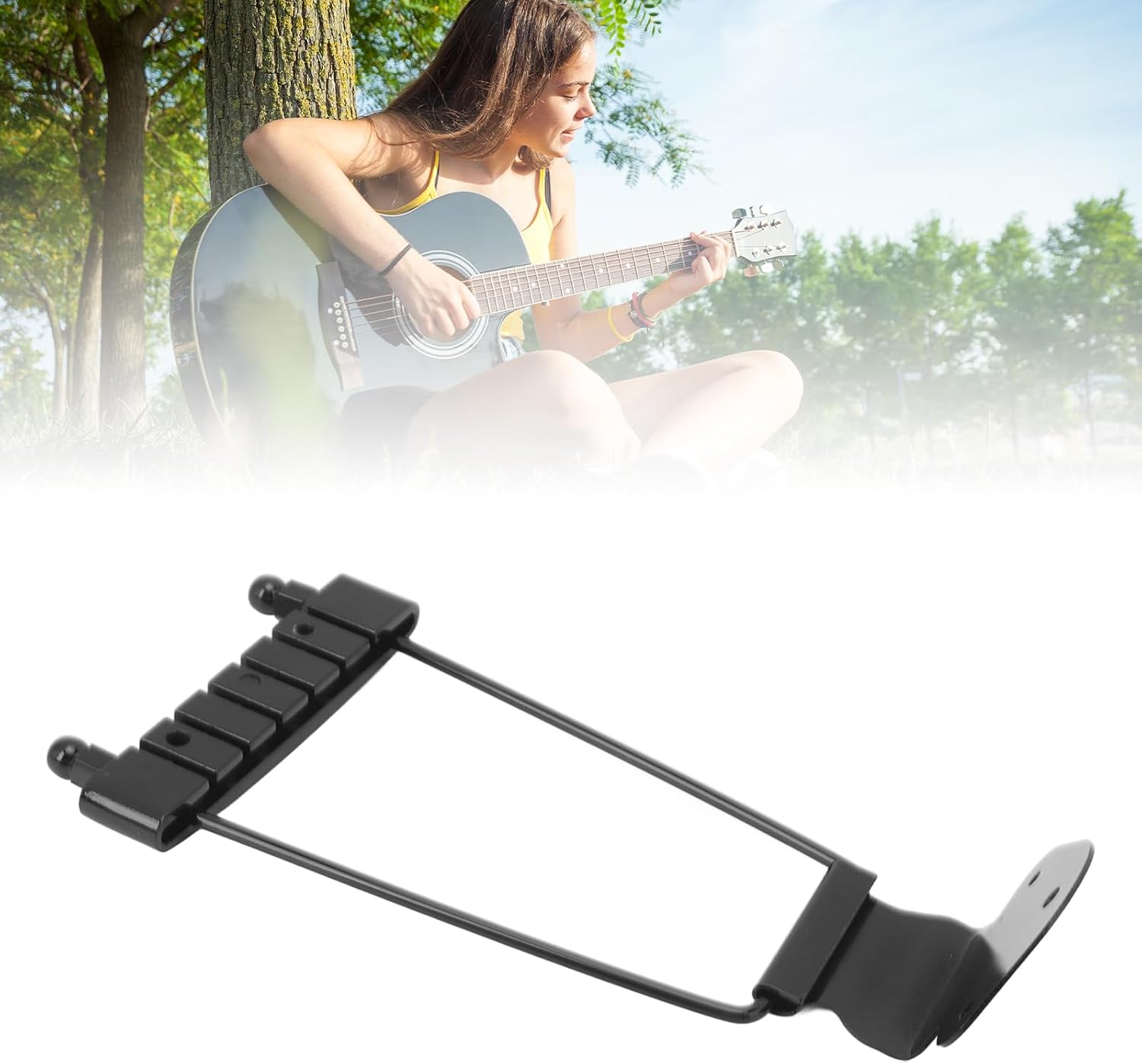 Detalle de LiebeWH Guitar Trapeze Tailpiece, Metal