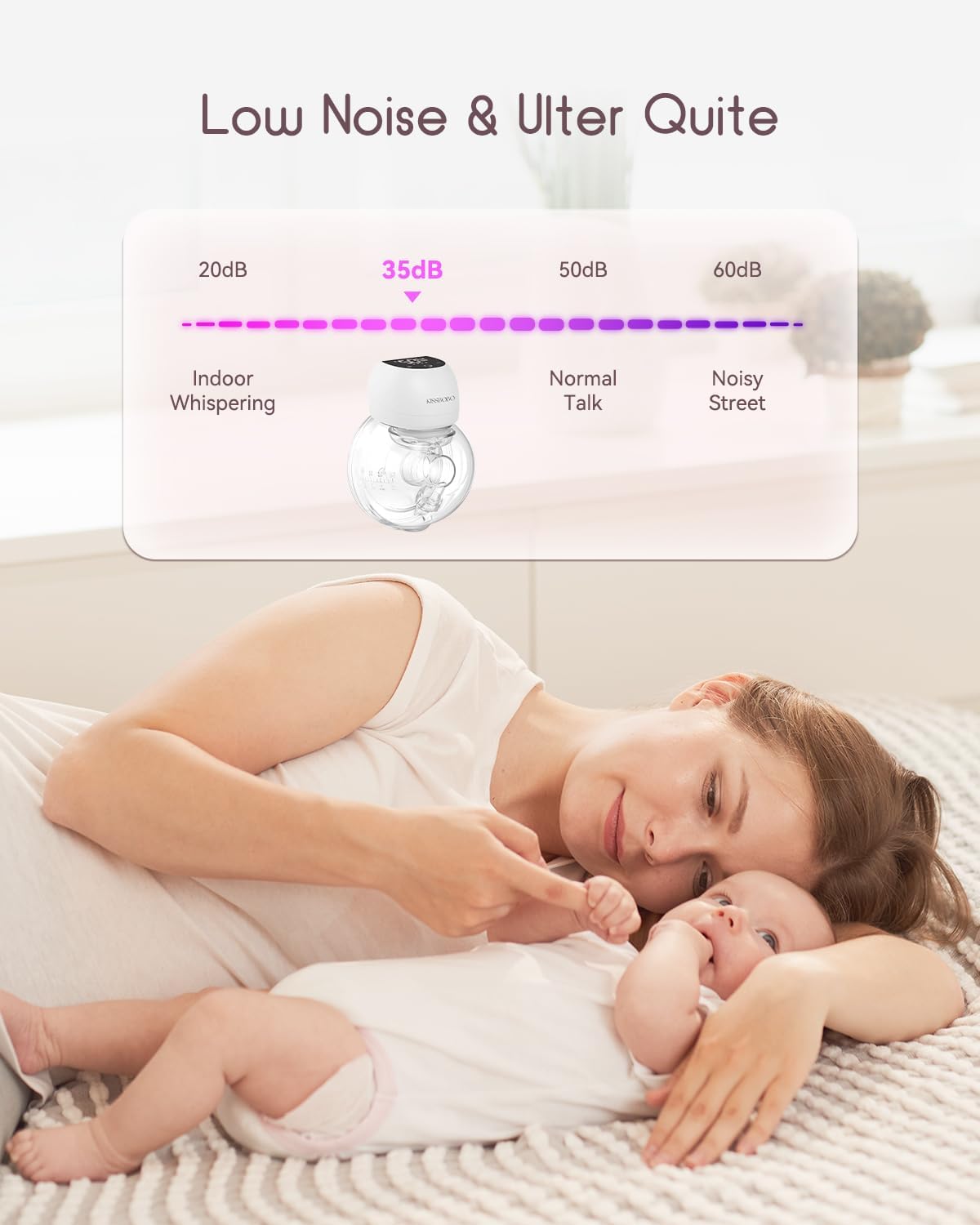 Thumbnail 6 de KISSBOBO ABP-1508PRO Hands Free Electric Breast Pump (Pink)
