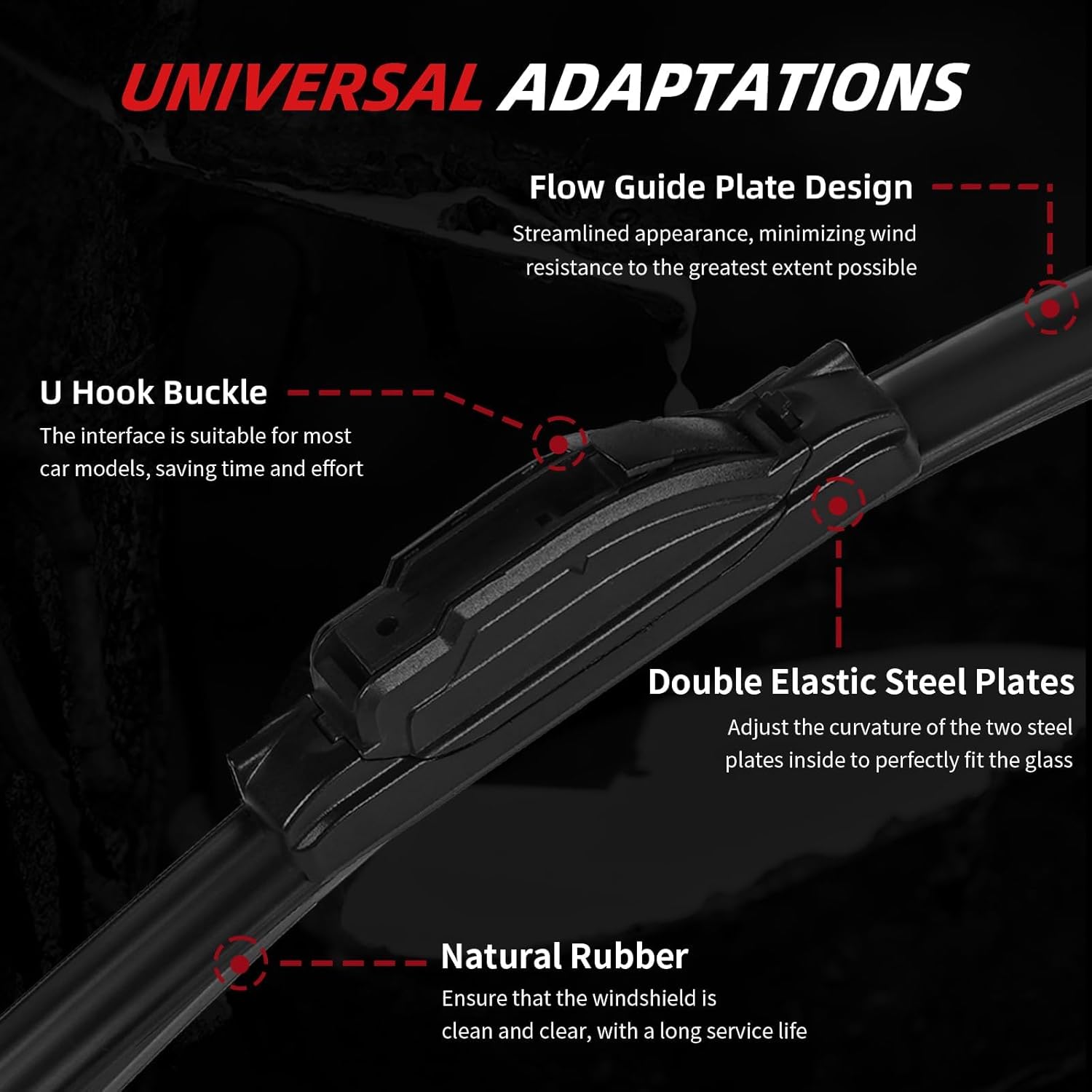 Thumbnail 2 de OTUAYAUTO 22"+22" Windshield Wiper Blades (Front) — Replacement for Select Chevy Silverado/Sierra Models, Pack of 2