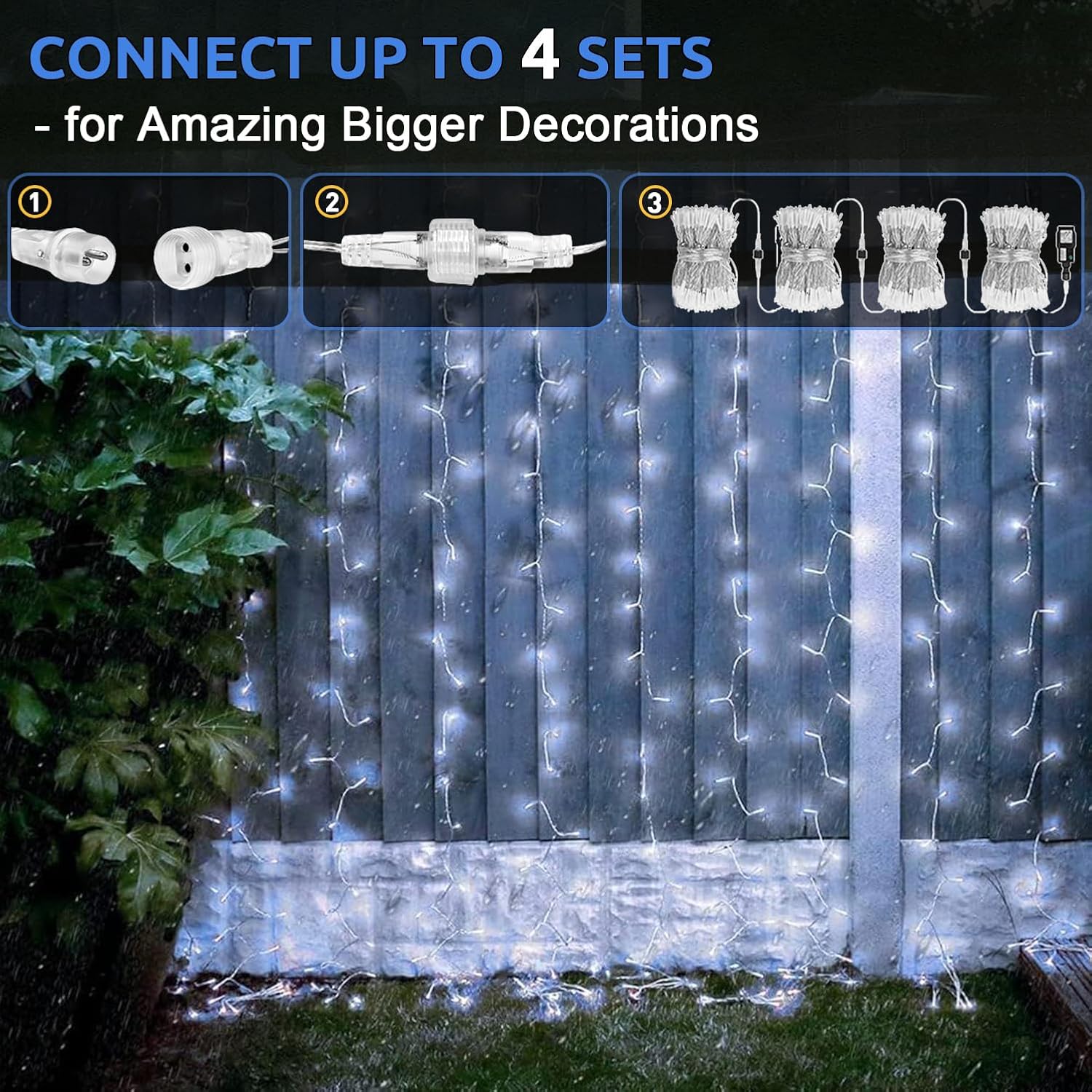 Detalle 1 de Dekofun tenda luminosa 6 m con 600 LED