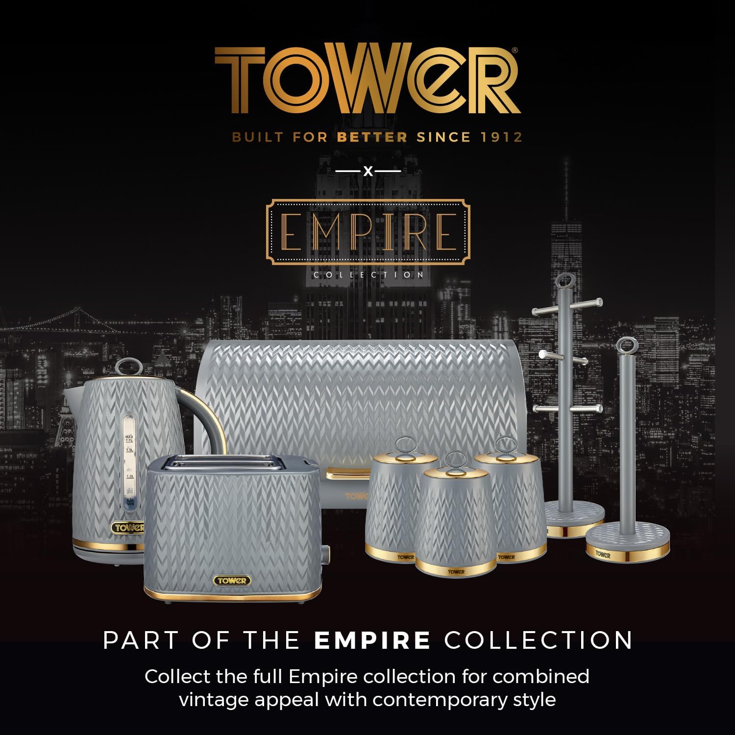 Thumbnail 5 de Tower T10052GRY Empire 1.7L kettle