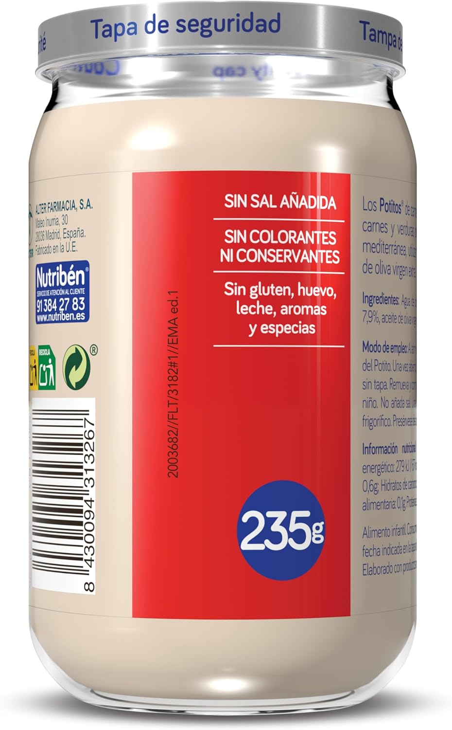 Detalle 1 de Nutribén Pack de Potitos Variados 🍏 - Caja de 24 unidades