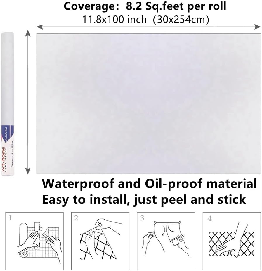 Thumbnail 6 de Arthome WALL DECOR matwitte zelfklevende meubelfolie 30 x 254 cm