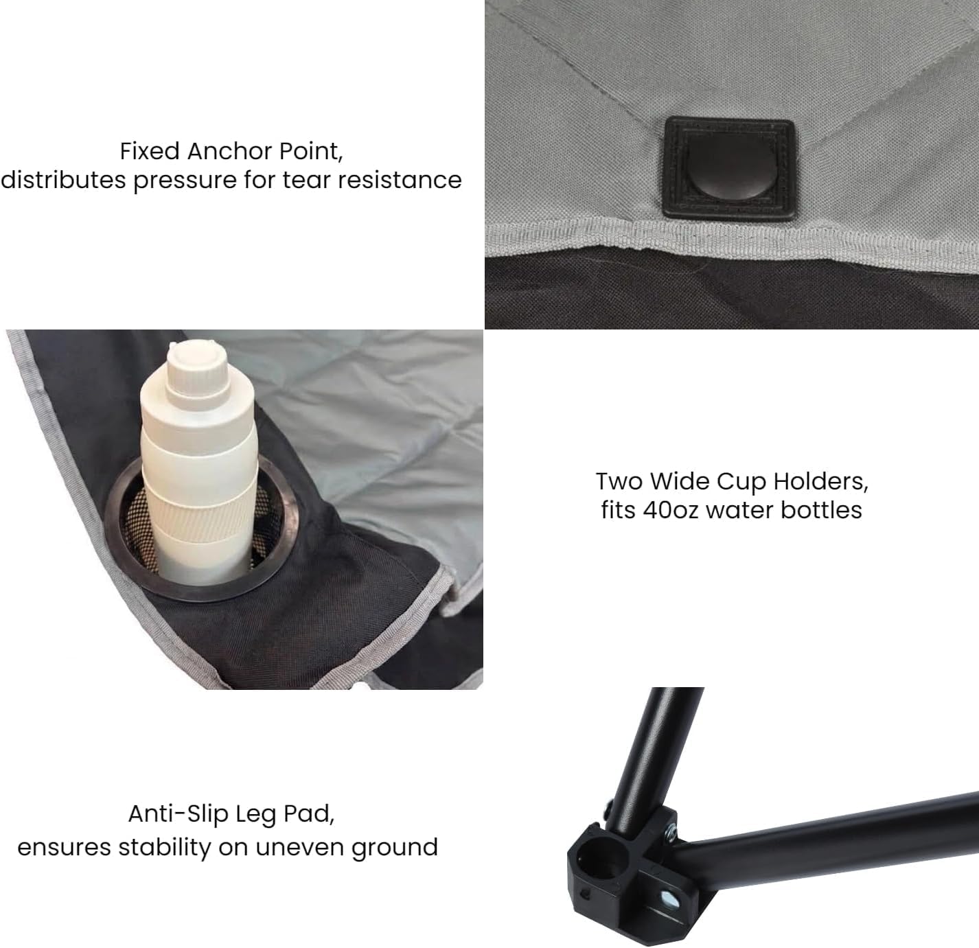 Thumbnail 6 de Oversized camping chair supports 650 lbs