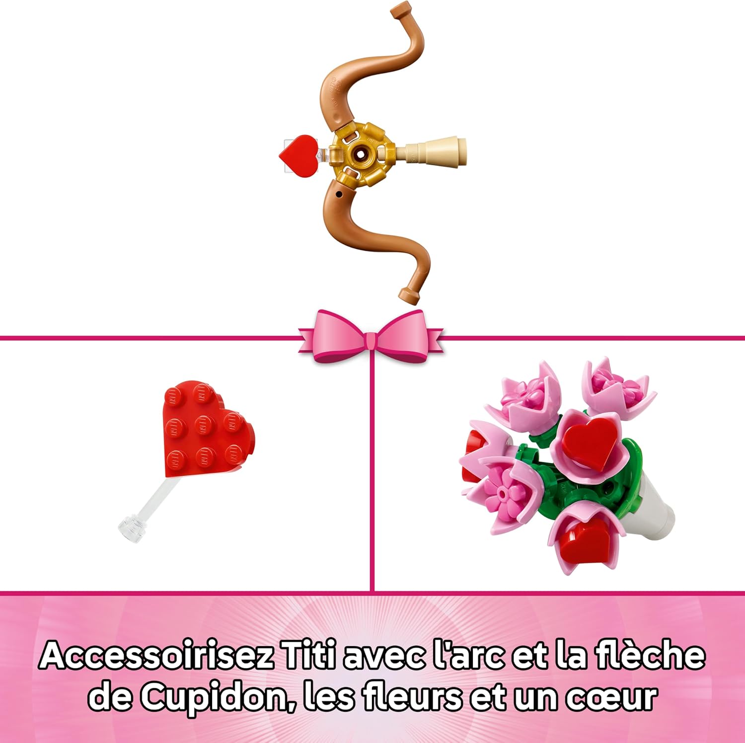 Detalle de LEGO Looney Tunes Titi Amoureux – Maquette décorative avec Canari et Cupidon