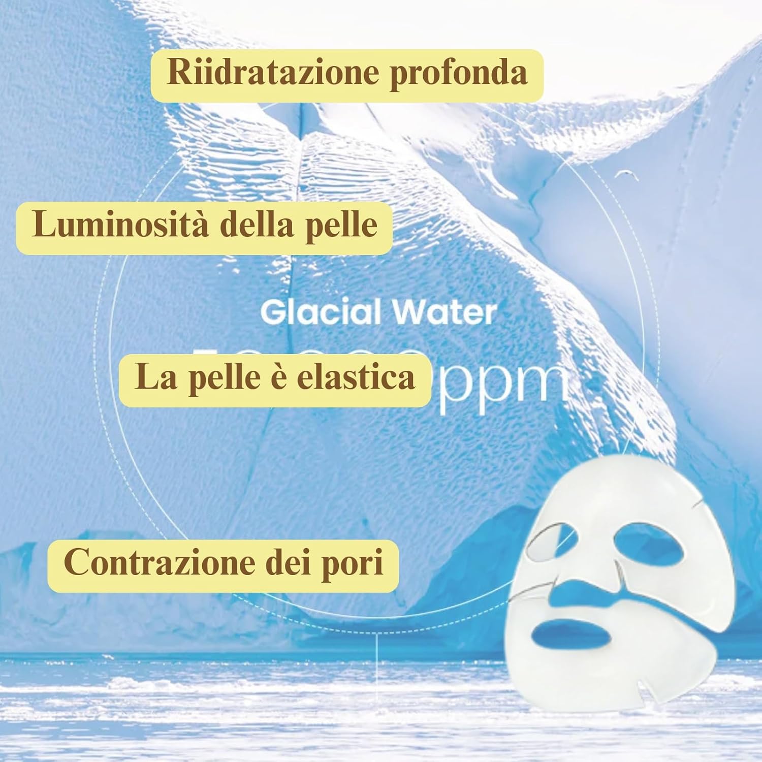 Thumbnail 2 de Maschera al Collagene Viso Viso Mask Viso Mask Idratazione e pori 6 pezzi