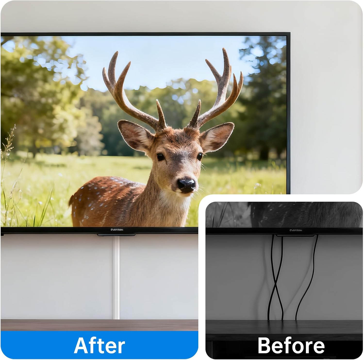 Thumbnail 2 de Delamu Kabelkanal Weiß selbstklebend Set (6 Stück, 2,16 m) – 30 x 17 mm für TV & Computer