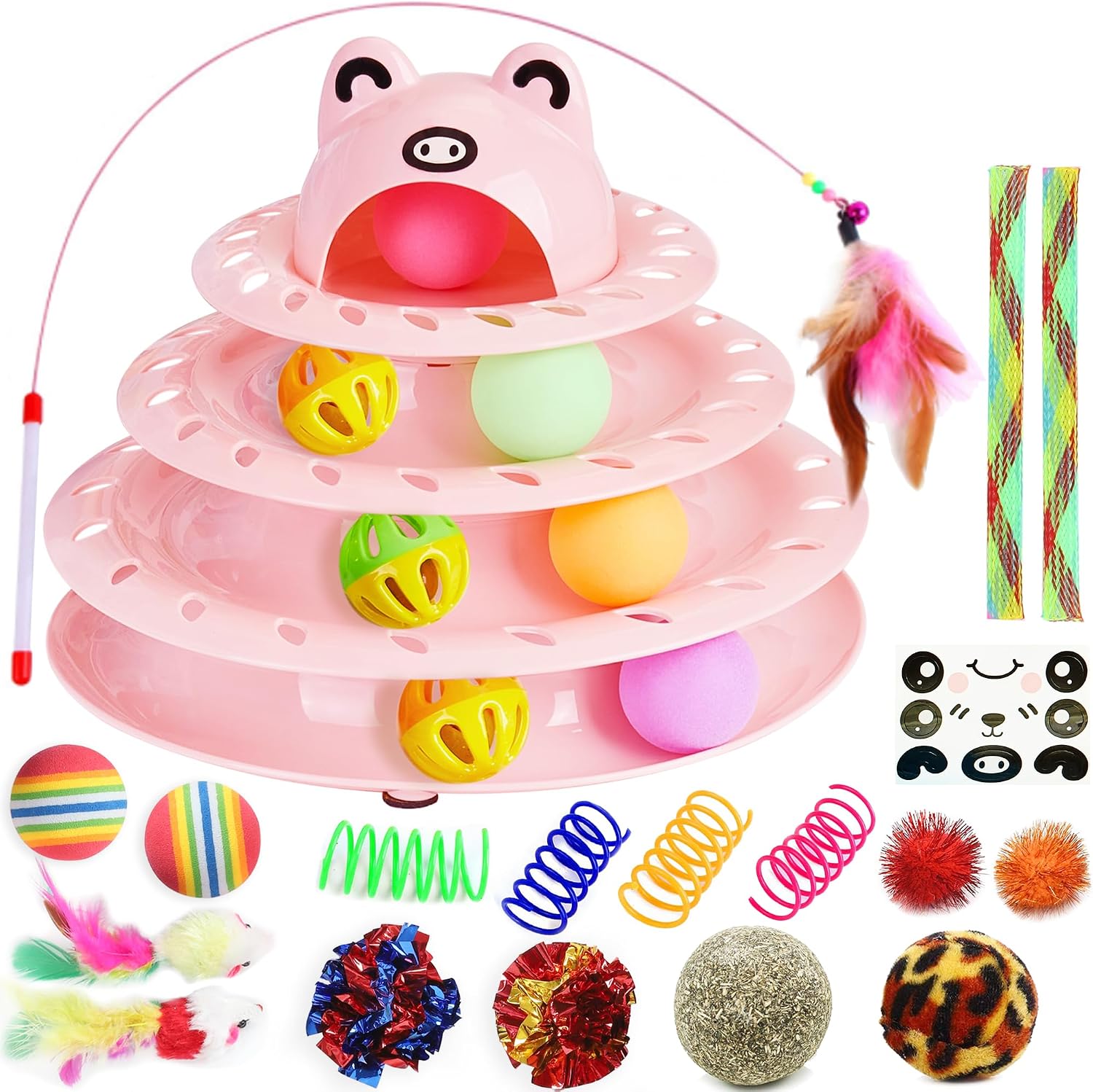 Detalle de Suhaco 26 PCS cat track toys set