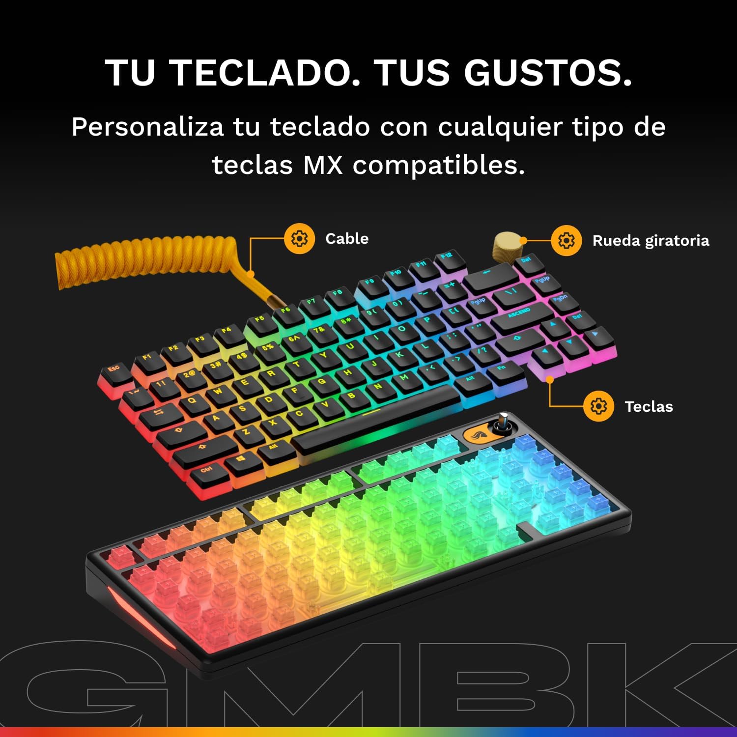 Detalle 2 de GLORIOUS GMBK 75% teclado gaming IP57