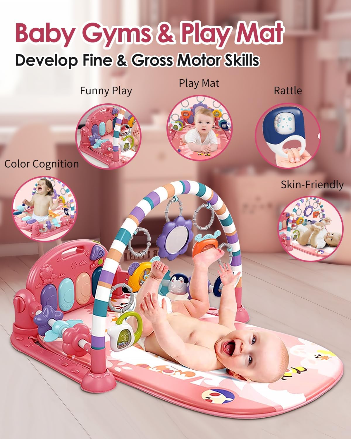 Thumbnail 1 de derimkcoa Baby Play Mat Baby Gym 0–12 months