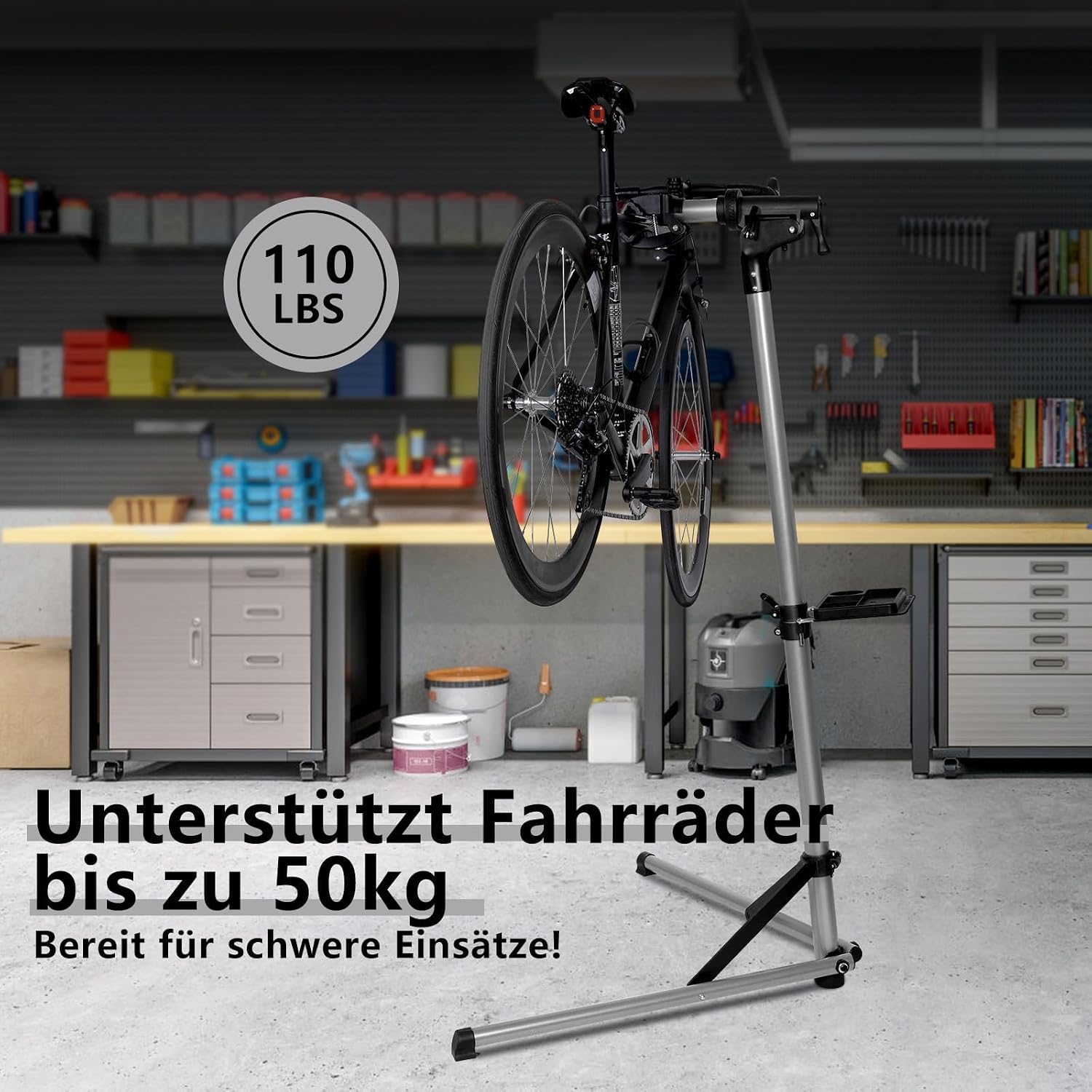 Detalle de Urban Deco Fahrrad-Montageständer 50 kg