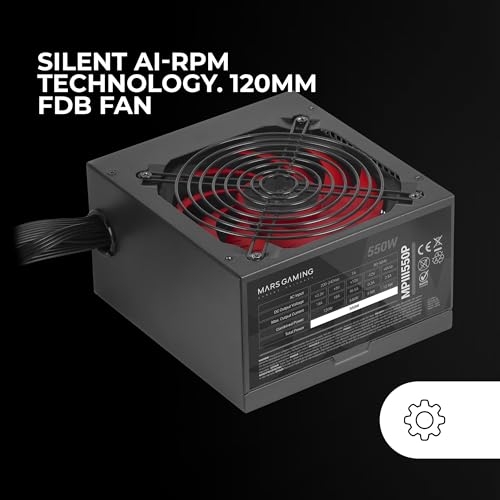 Thumbnail 2 de Mars Gaming MPIII550P (ATX 550W) con APFC, DC-DC y ventilador FDB 120 mm