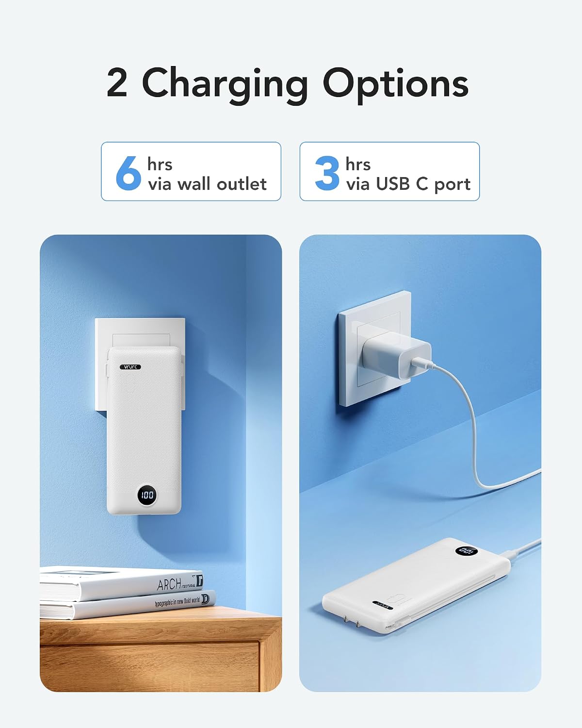 Detalle 1 de VRURC Portable Phone Charger 10000mAh