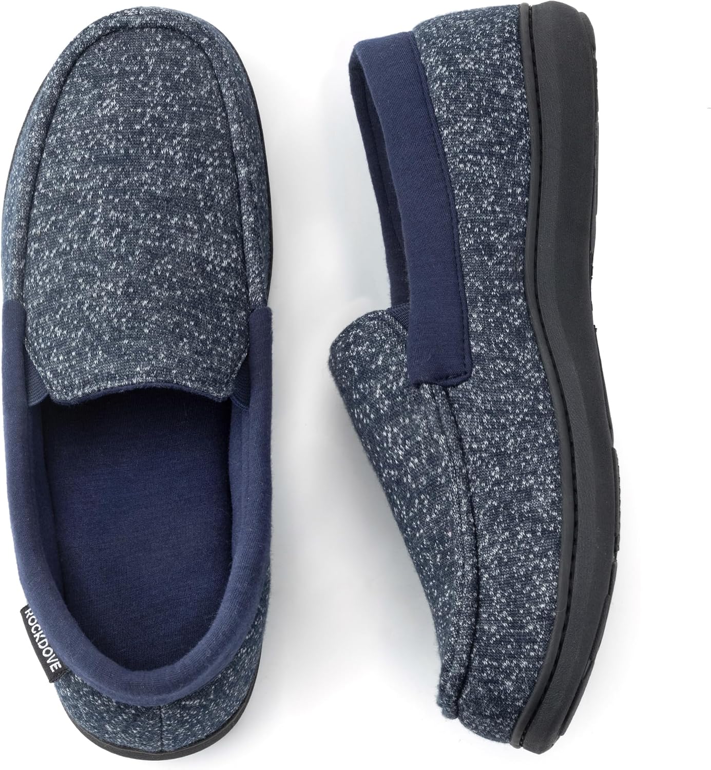Thumbnail 6 de RockDove Tweed Memory Foam Moc Slipper
