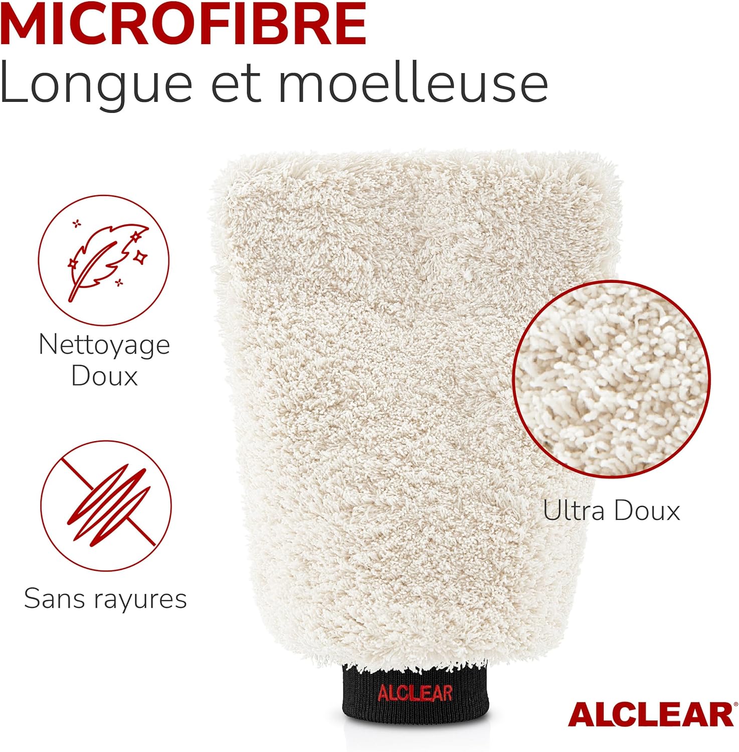 Thumbnail 2 de ALCLEAR Gant de Lavage Microfibre Auto – Premium, sans rayures, absorption élevée