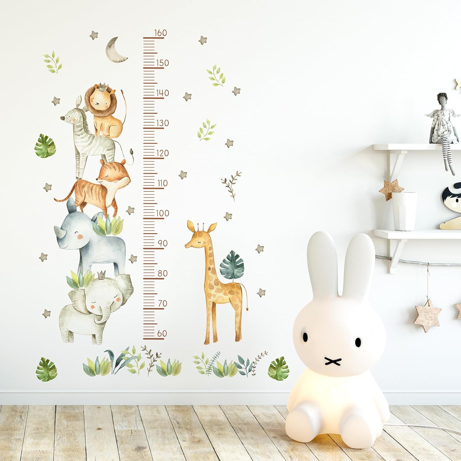 Detalle de Kitnelw dierenmeetlat voor de kinderkamer, 160 cm, pvc