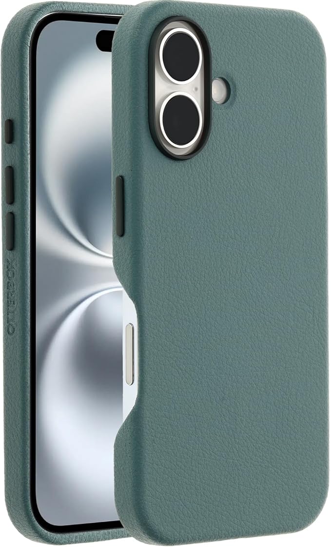 Detalle de Otterbox Symmetry Cactus Leather MagSafe iPhone 16 🌵🛡