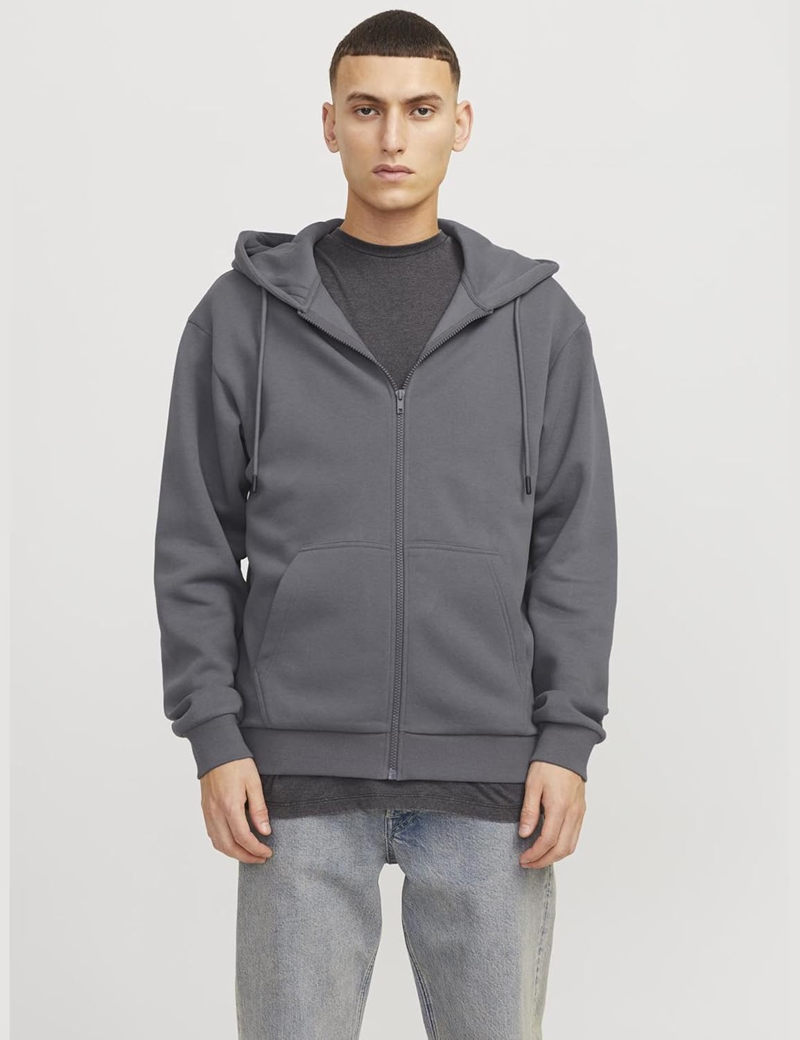 Thumbnail 1 de JACK & JONES Zip Hoodie Plain Zip Hoodie con cappuccio