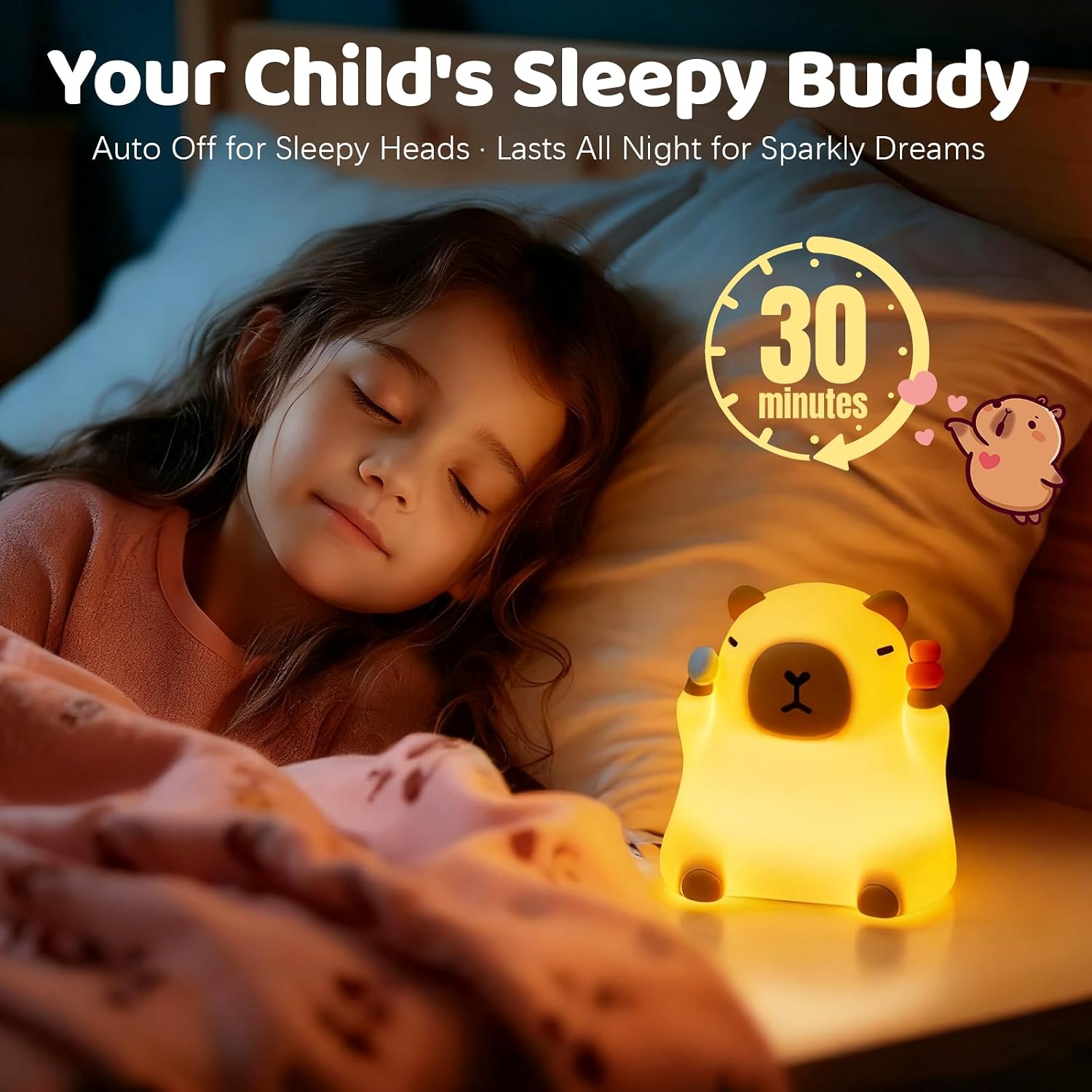 Thumbnail 4 de Capybara night light with 0.5H timer